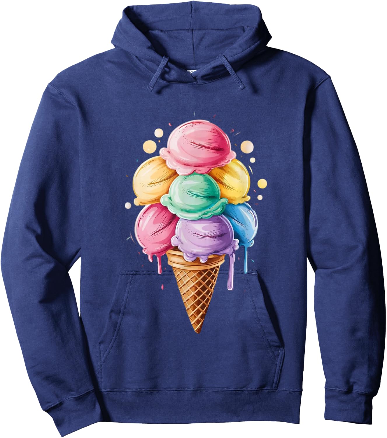 Ice Cream Gift Girls & Women - Ice Cream Cone Hoodie - Hoodie | Navy