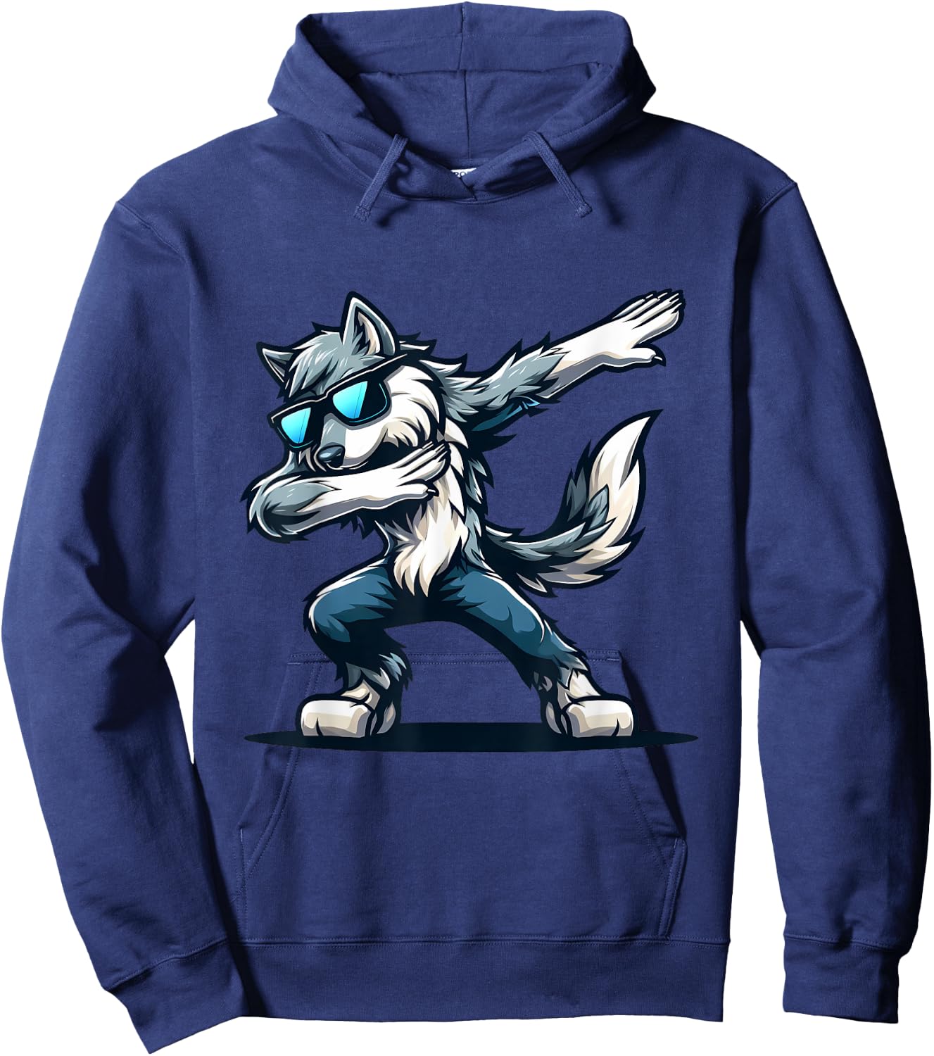 Funny Dab Timber Wolf Dancing Dabbing Wolf Hoodie - Hoodie | Navy
