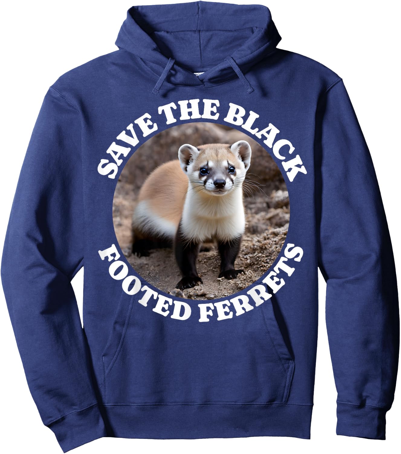 Save Black Footed Ferret Iltis Black Fussiltis Hoodie - Hoodie | Navy