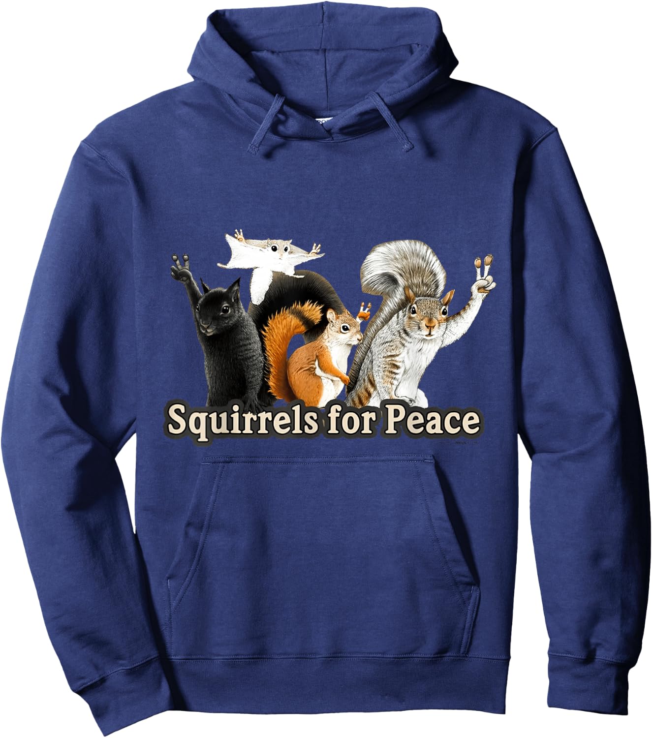Squirrels For Peace Hoodie - Hoodie | Navy