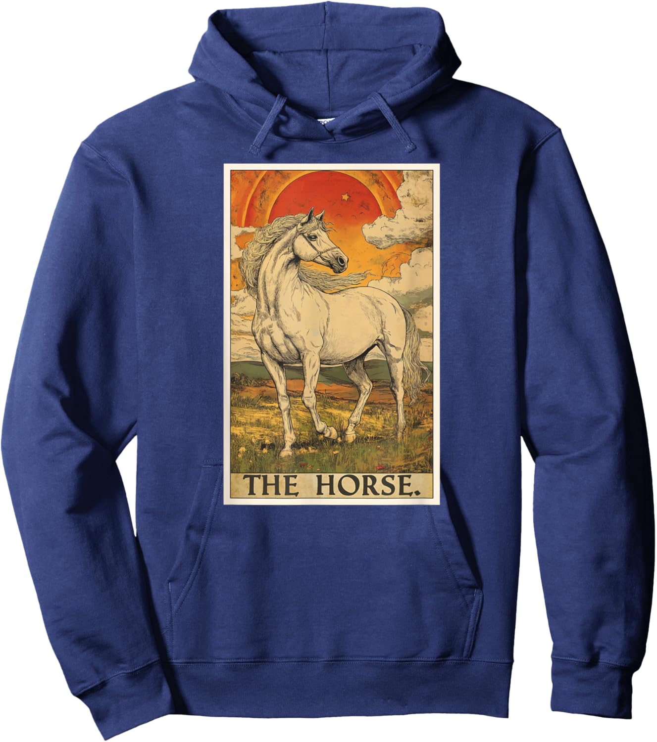 Horse Tarot Card Horses Horse Hoodie - Hoodie | Navy