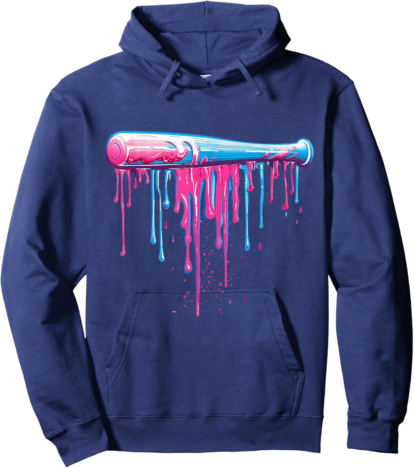 Baseball Bat with Sprinkles Drip Boys Hoodie - Hoodie | Navy
