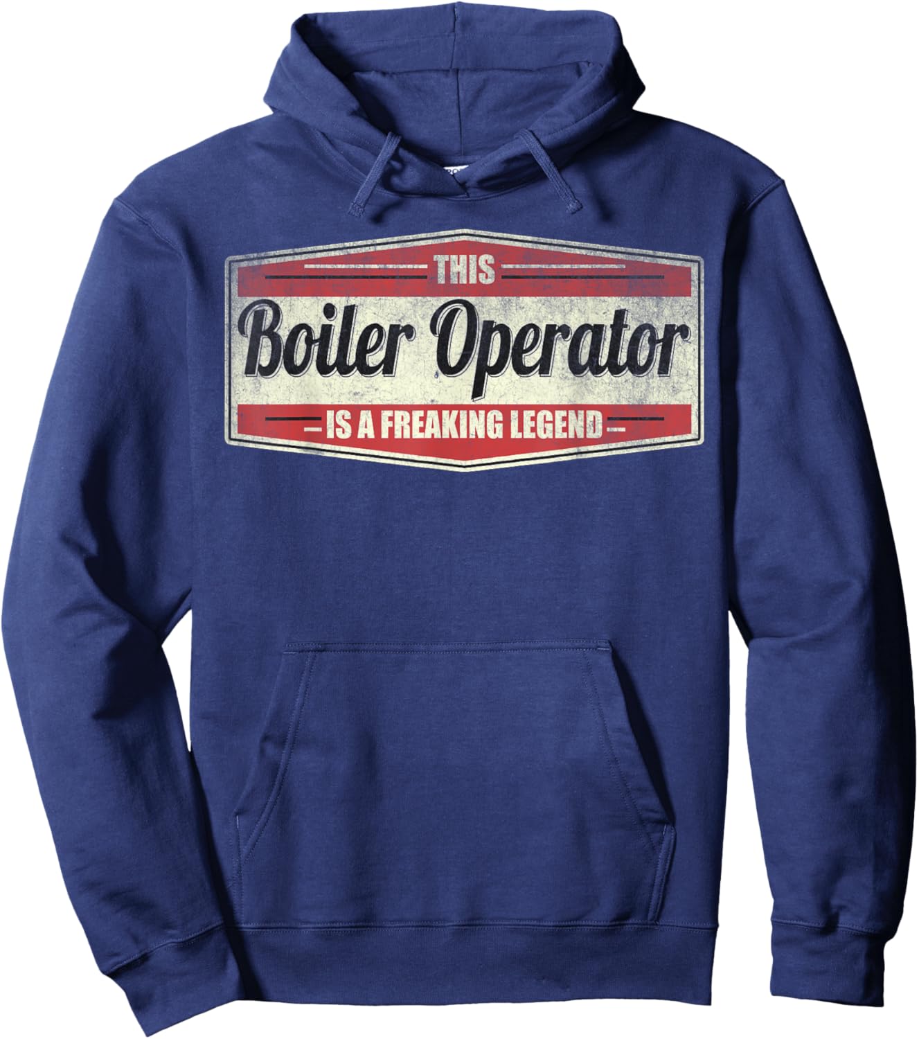 Funny Profession Quote Vintage Boiler Operator Hoodie - Hoodie | Navy