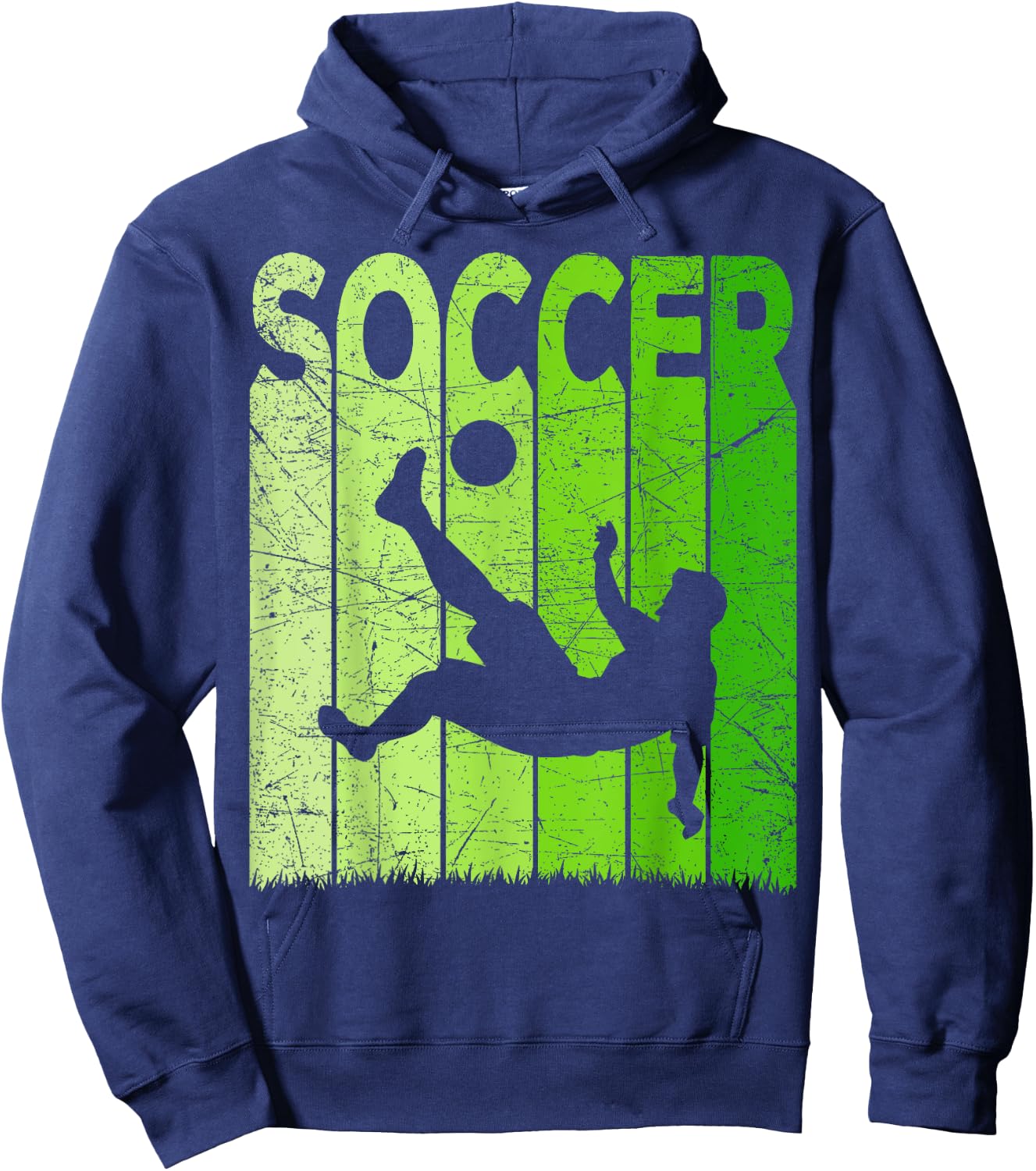 Soccer Vintage Soccer Player Retro Soccer Lover Hoodie - Hoodie | Navy