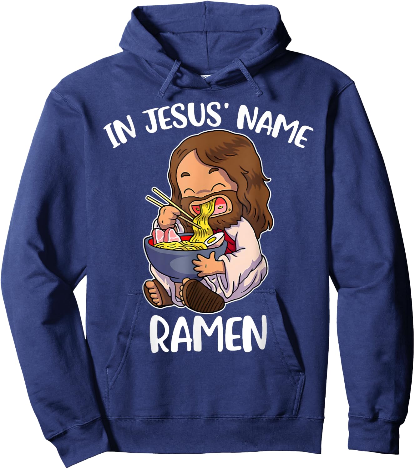 In Jesus' Name Ramen Funny Ramen Lover Hoodie - Hoodie | Navy