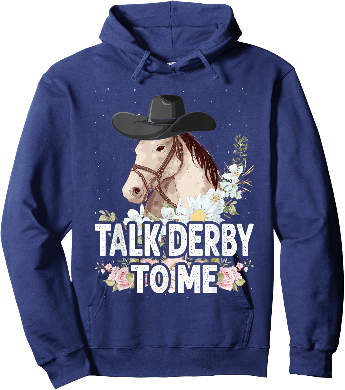 Talk Derby To Me Horse Racing Funny Derby Day Hoodie - Hoodie | Navy