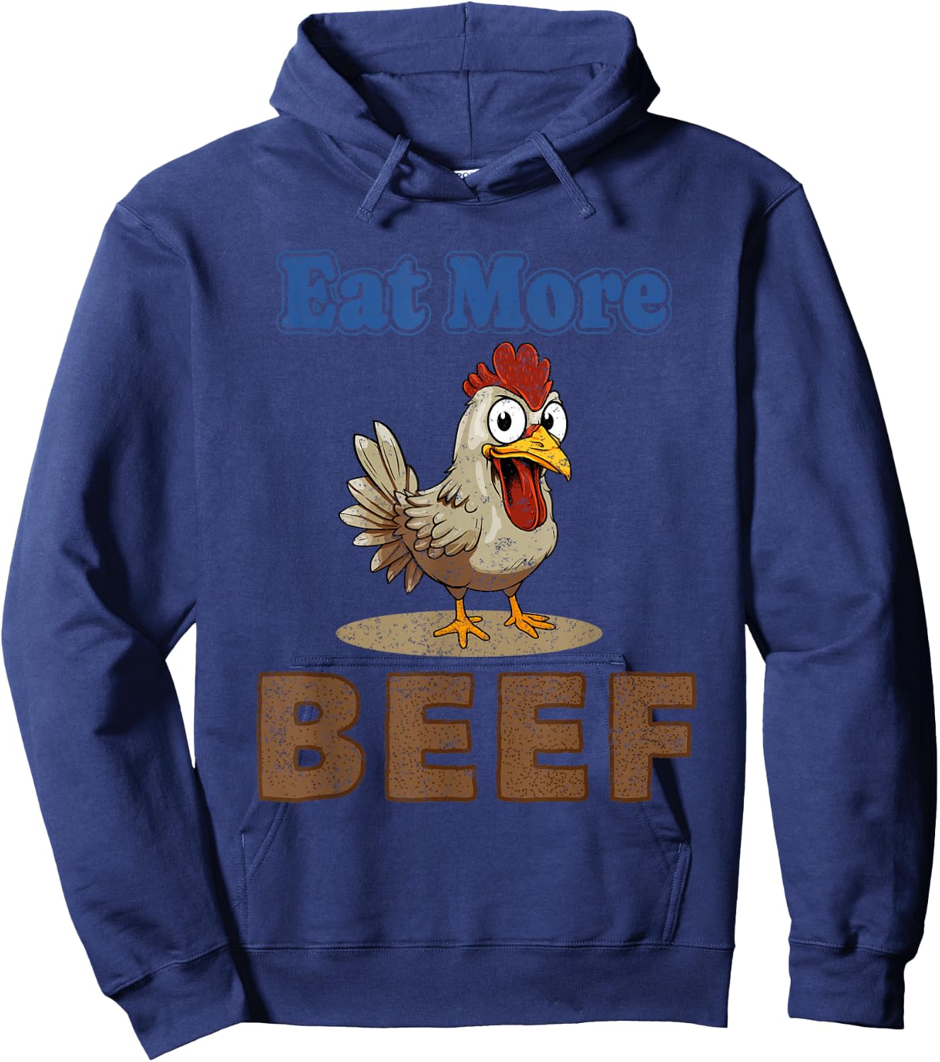 Eat More Beef Chicken Farmer Beef Funny Quote Hoodie - Hoodie | Navy