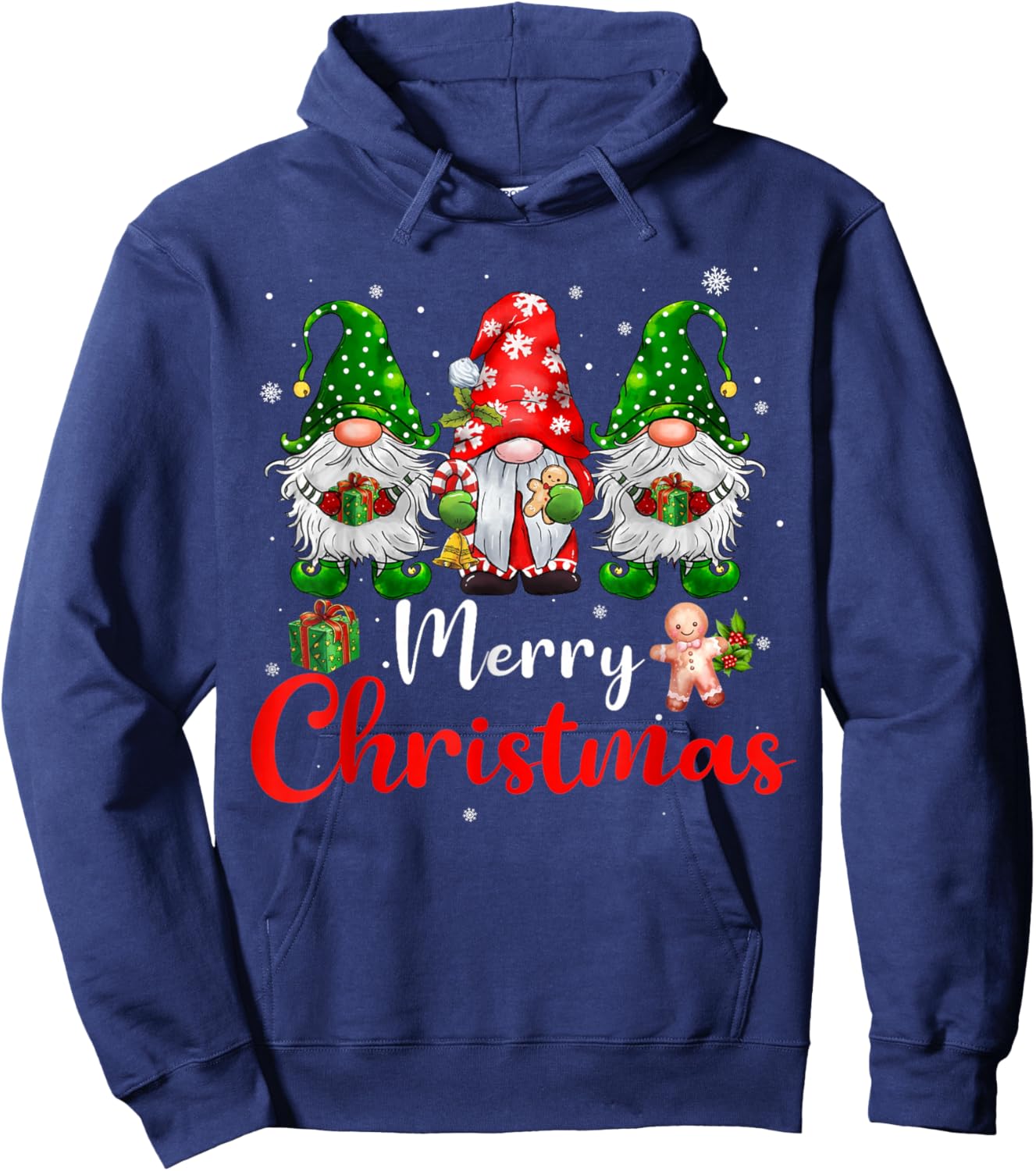 Merry Christmas Gnomes Xmas Family Men Women Hoodie - Hoodie | Navy