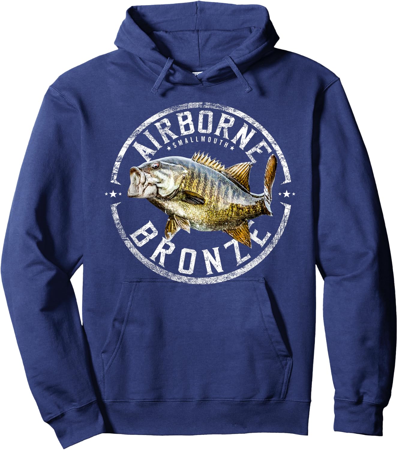 Smallmouth bass fishing angling gift Hoodie - Hoodie | Navy