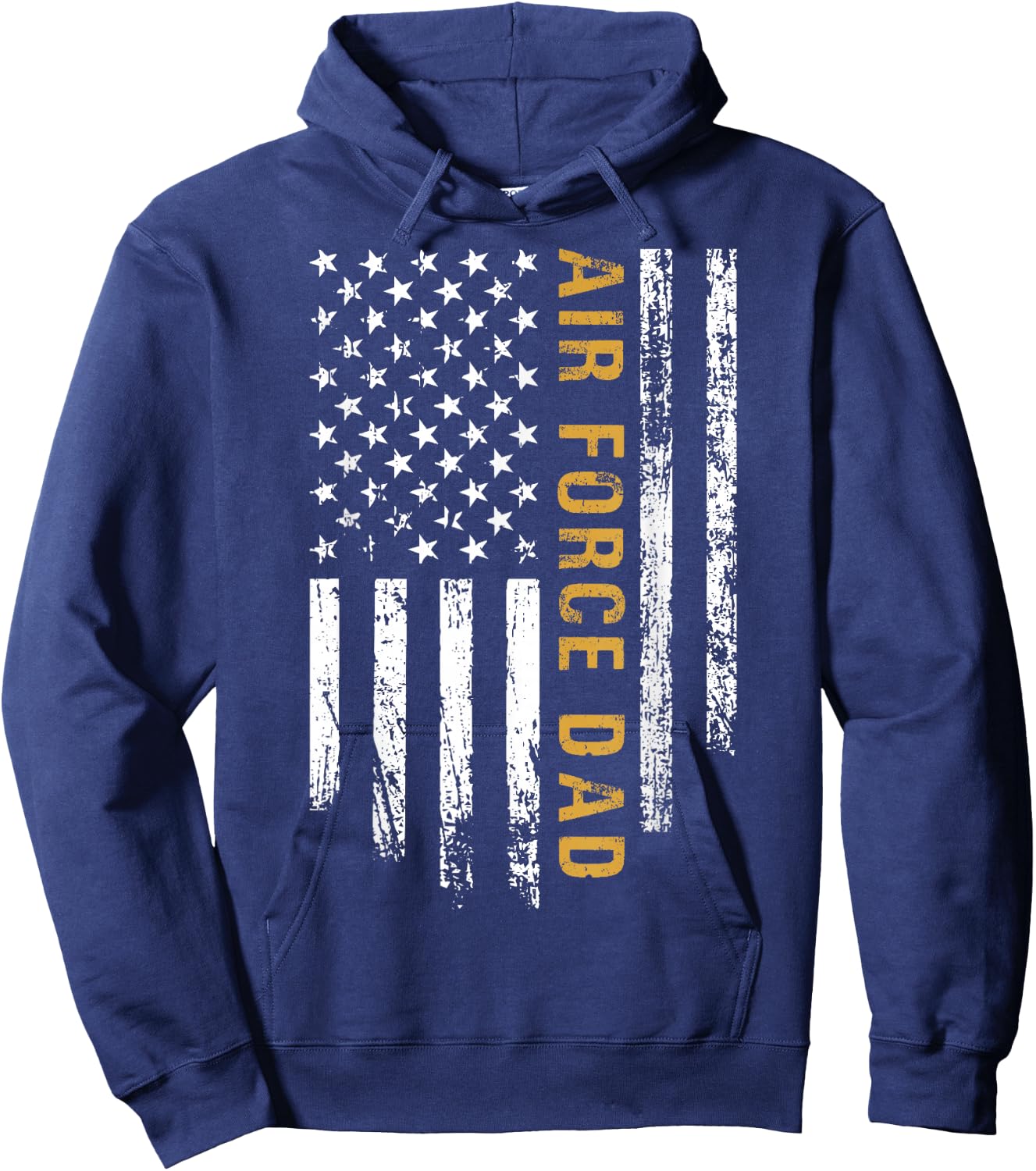 Air Force Dad Grunge American Flag Pride Hoodie - Hoodie | Navy