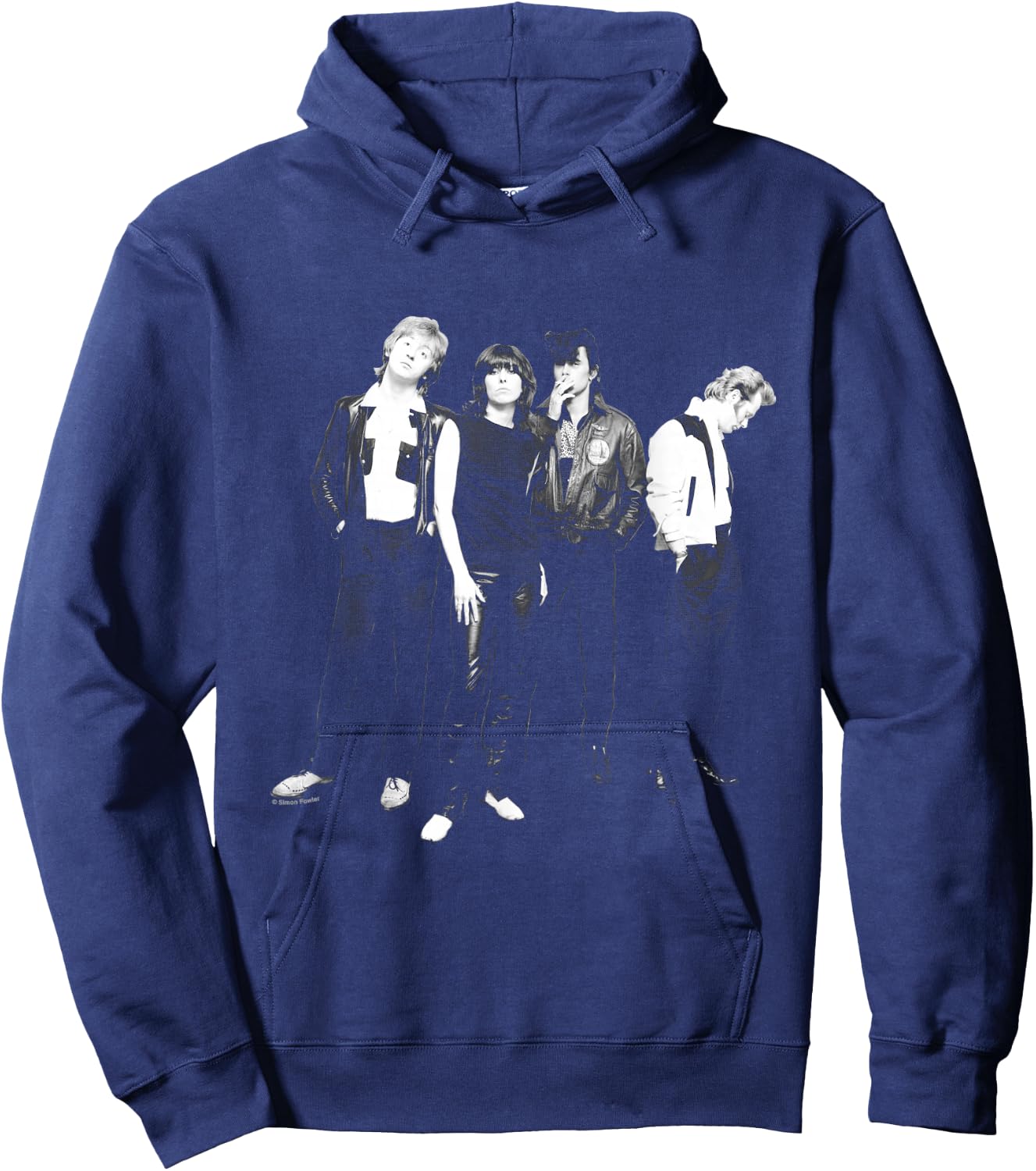 The Pretenders B&W Band Photo By Simon Fowler Hoodie - Hoodie | Navy