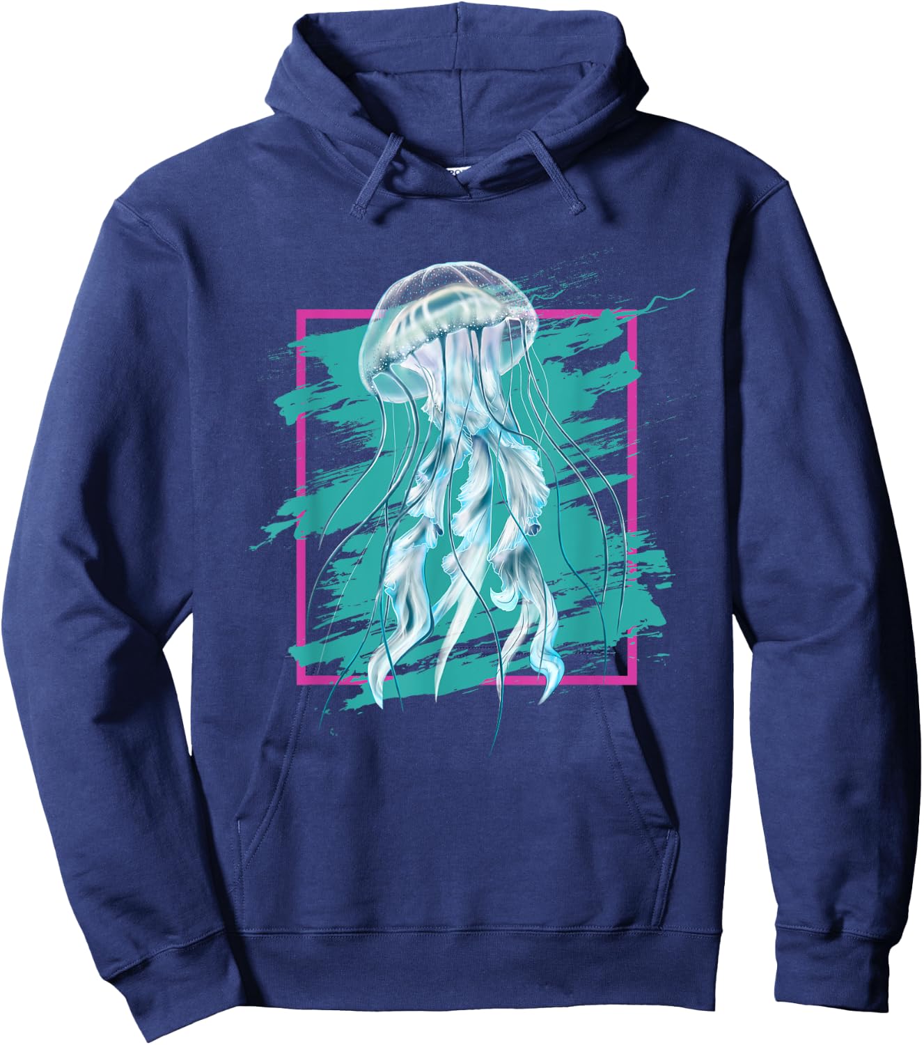 Jellyfish Vintage y2k 90s Aesthetic Retro 2000s Hoodie - Hoodie | Navy