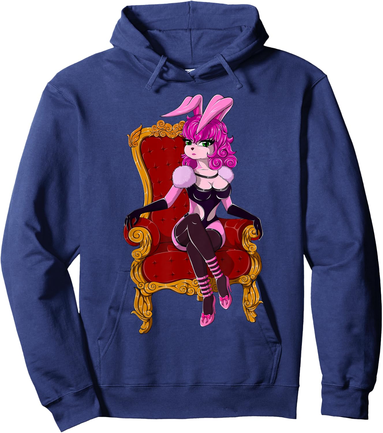 Domina on Throne | BDSM Goddess Mrress Hoodie - Hoodie | Navy