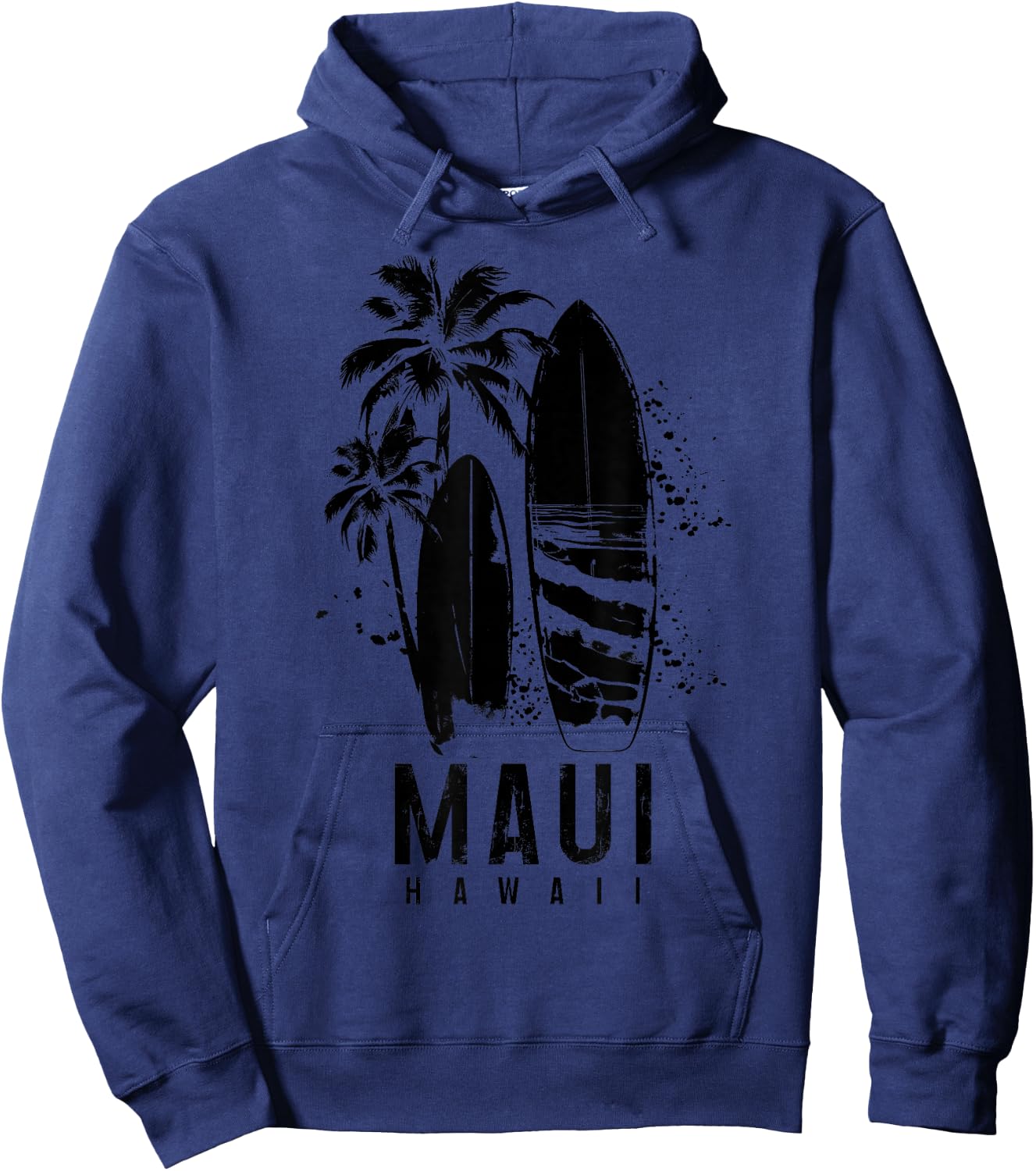 Maui Hawaii Surf Vintage Surf Surfer Hoodie - Hoodie | Navy