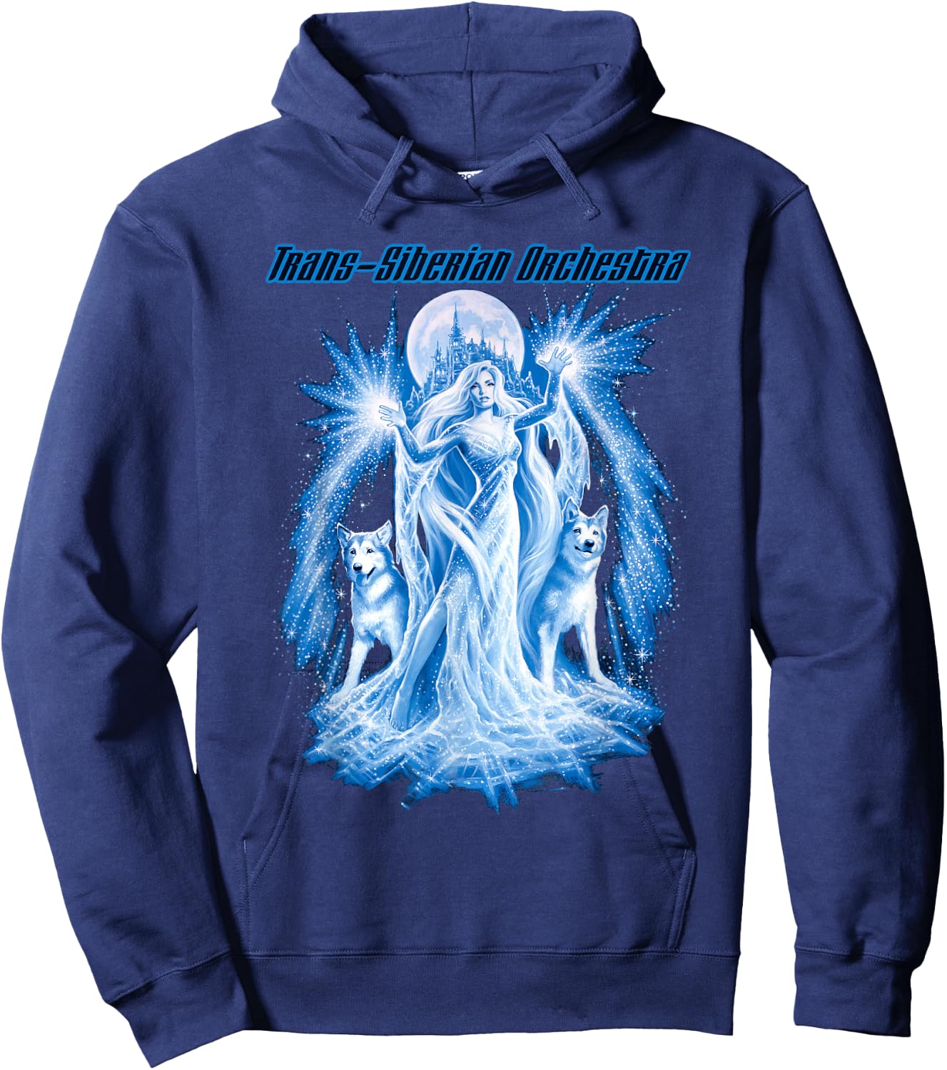Trans-Siberian Orchestra – Logo Wolves , Blue Hoodie - Hoodie | Navy