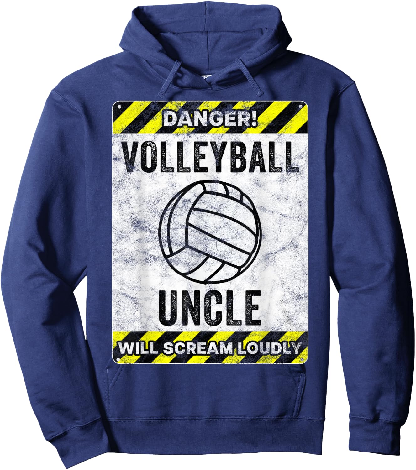 Funny Volleyball Uncle Sign Volleyball Uncle Hoodie - Hoodie | Navy