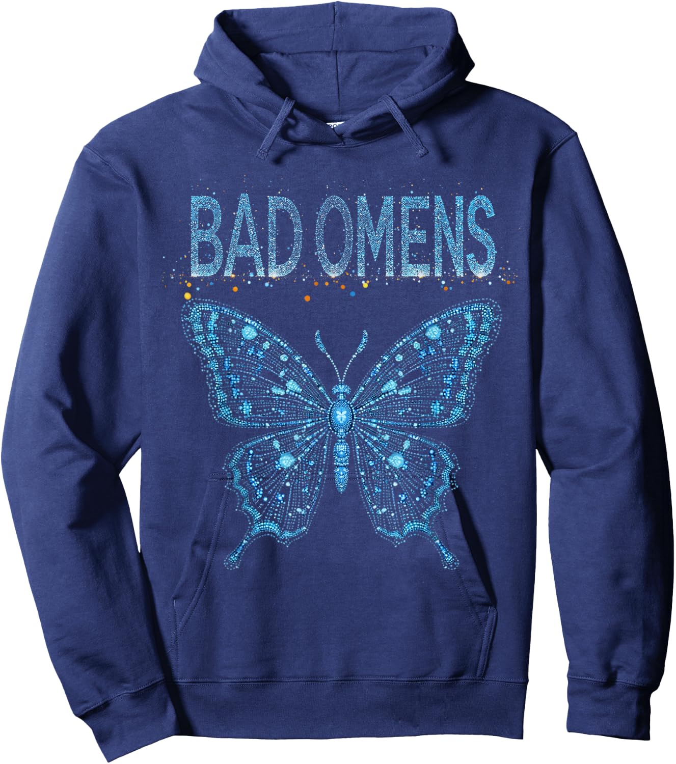 Bad Omens Moth Hoodie - Hoodie | Navy