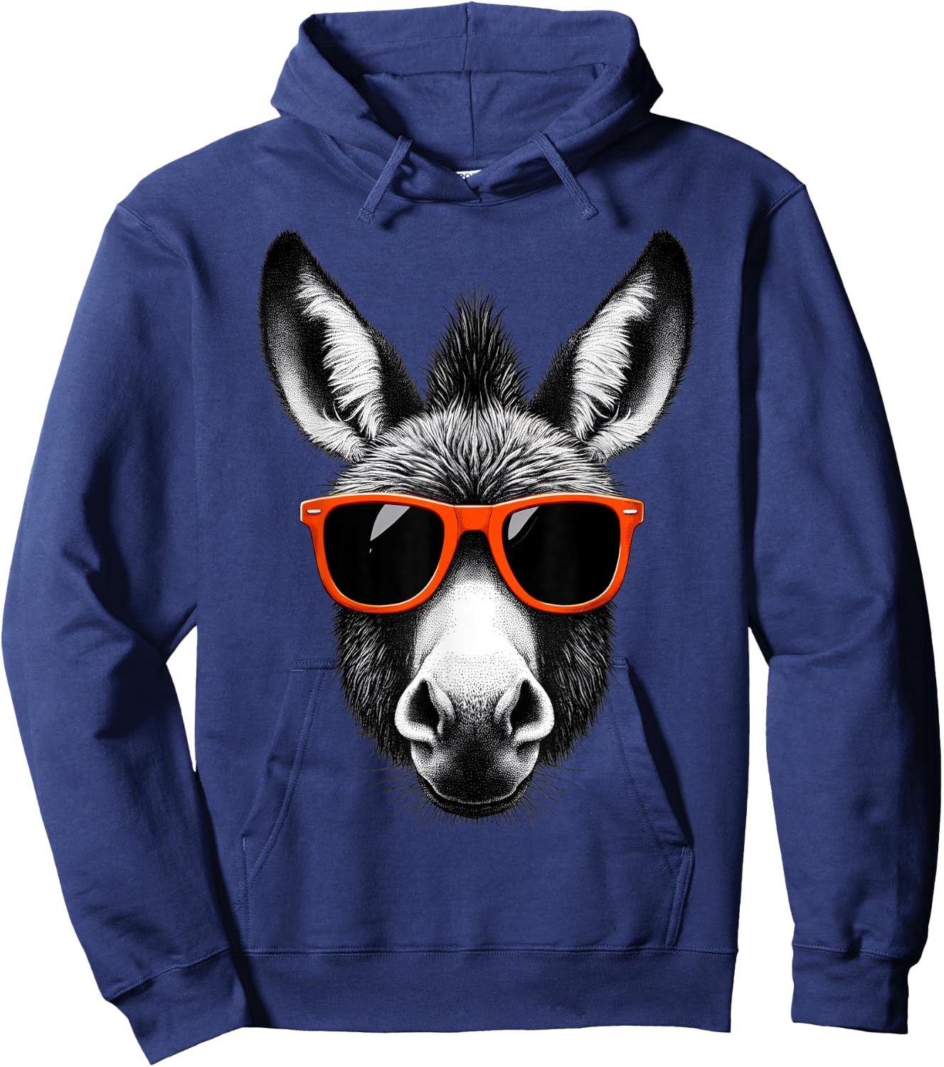 Cool Mule Wearing Sunglasses Graphic Art Hoodie - Hoodie | Navy