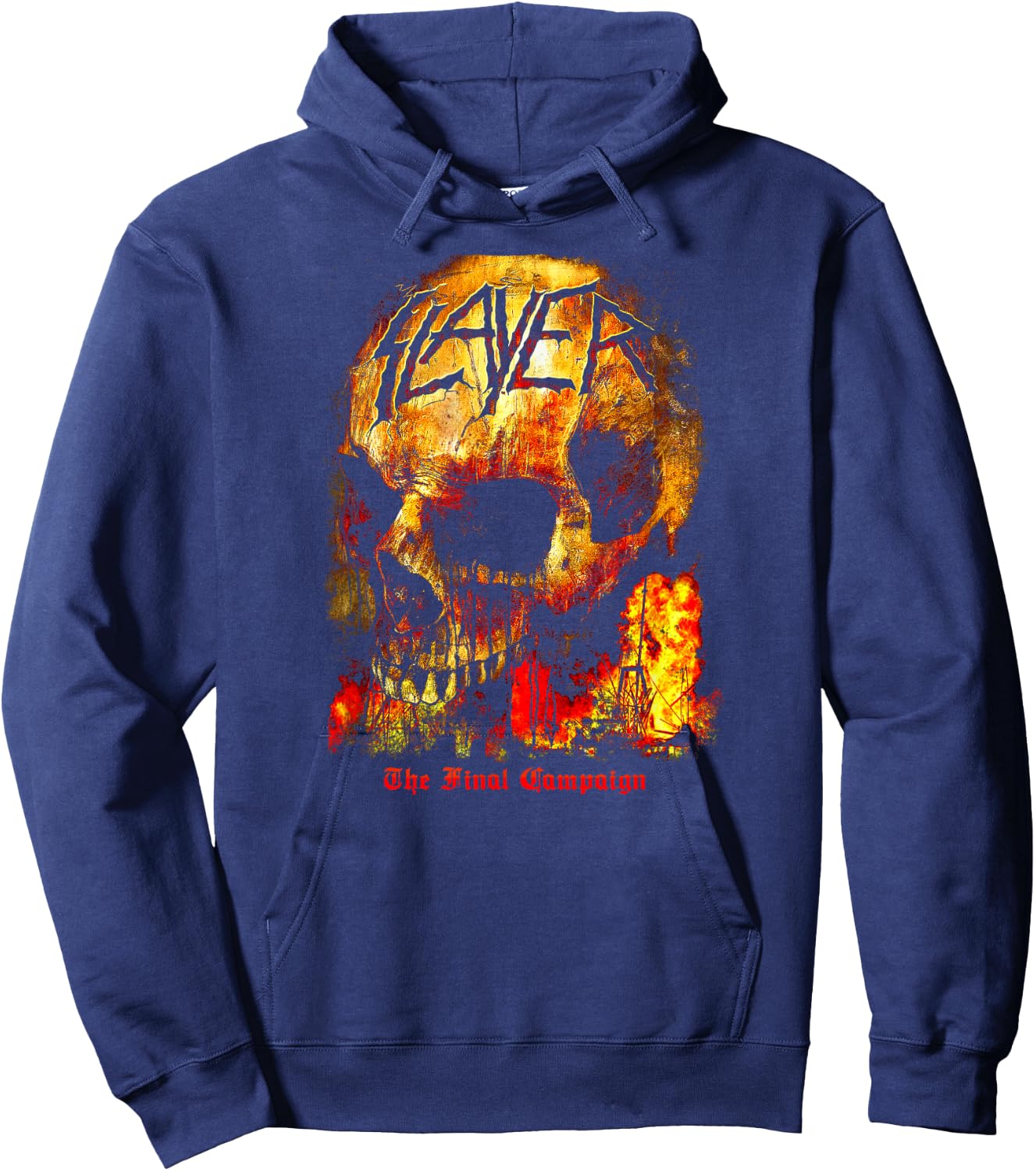 Slayer – Fire Skull Legacy Hoodie - Hoodie | Navy