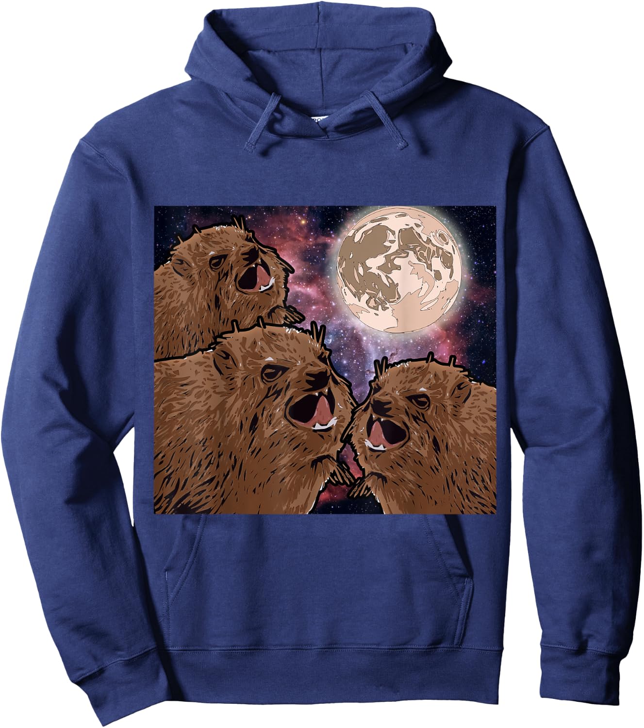 Three Hyrax Moon Hoodie - Hoodie | Navy