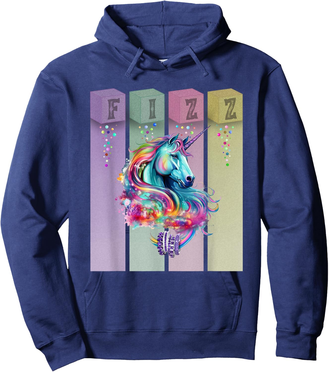 Fizzing Unicorn Hoodie - Hoodie | Navy