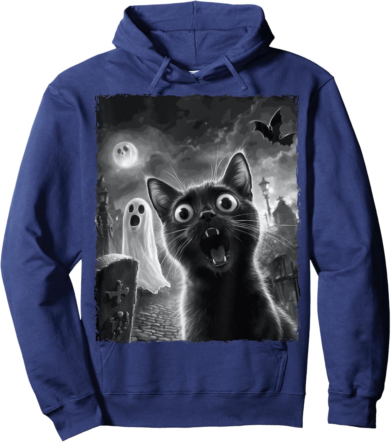 Funny Cat Halloween Hoodie - Hoodie | Navy