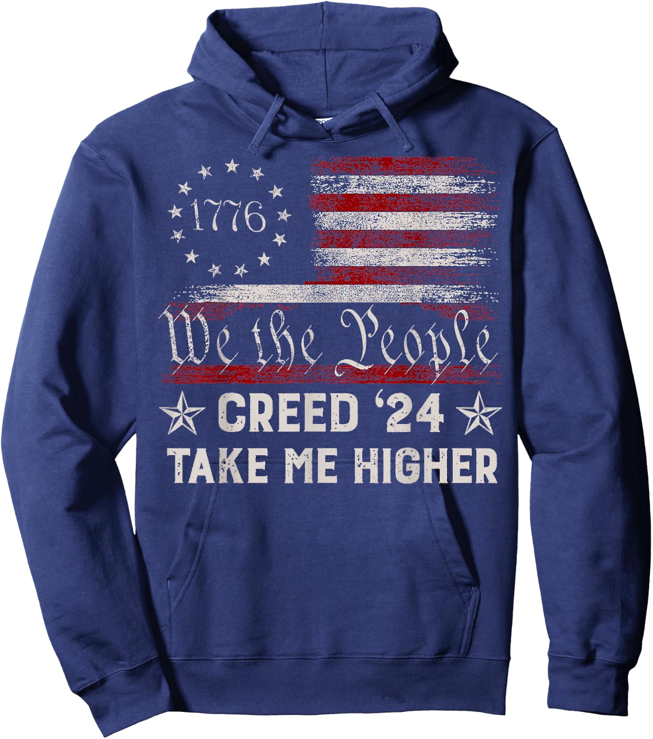 Creed 24' Take Me Higher American Flag Hoodie - Hoodie | Navy
