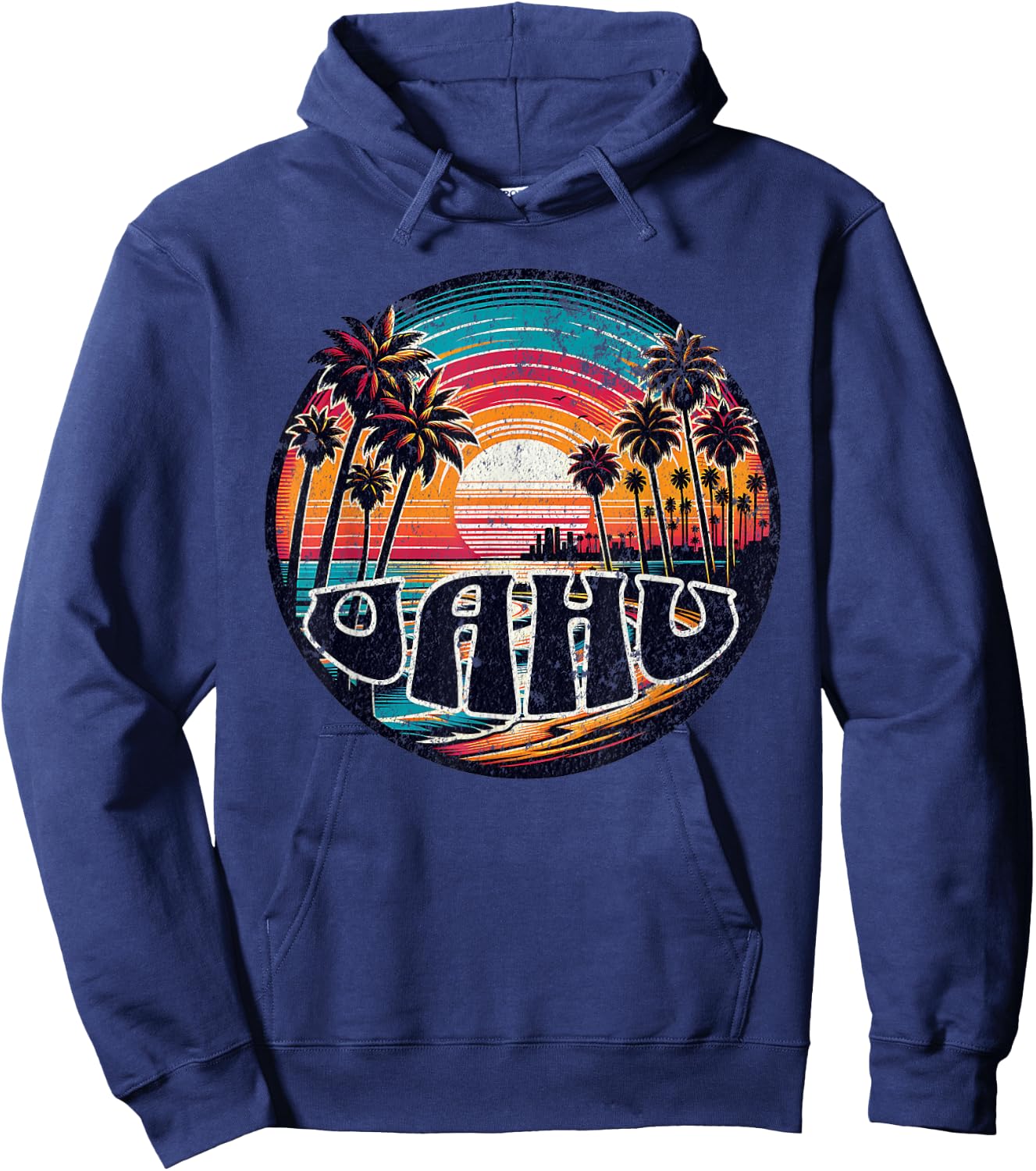 Oahu Hawaii Hoodie - Hoodie | Navy