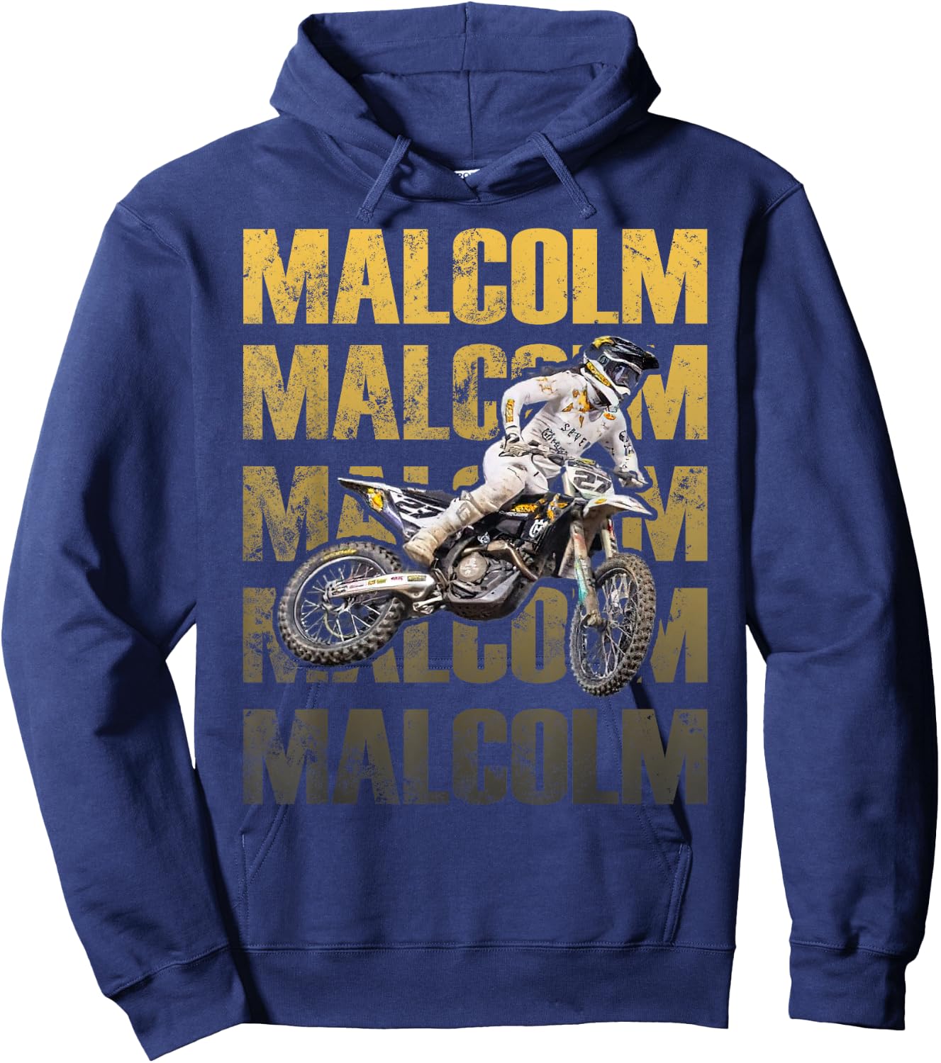Vintage MS27 Motocross Motorcycle Father's Day Hoodie - Hoodie | Navy