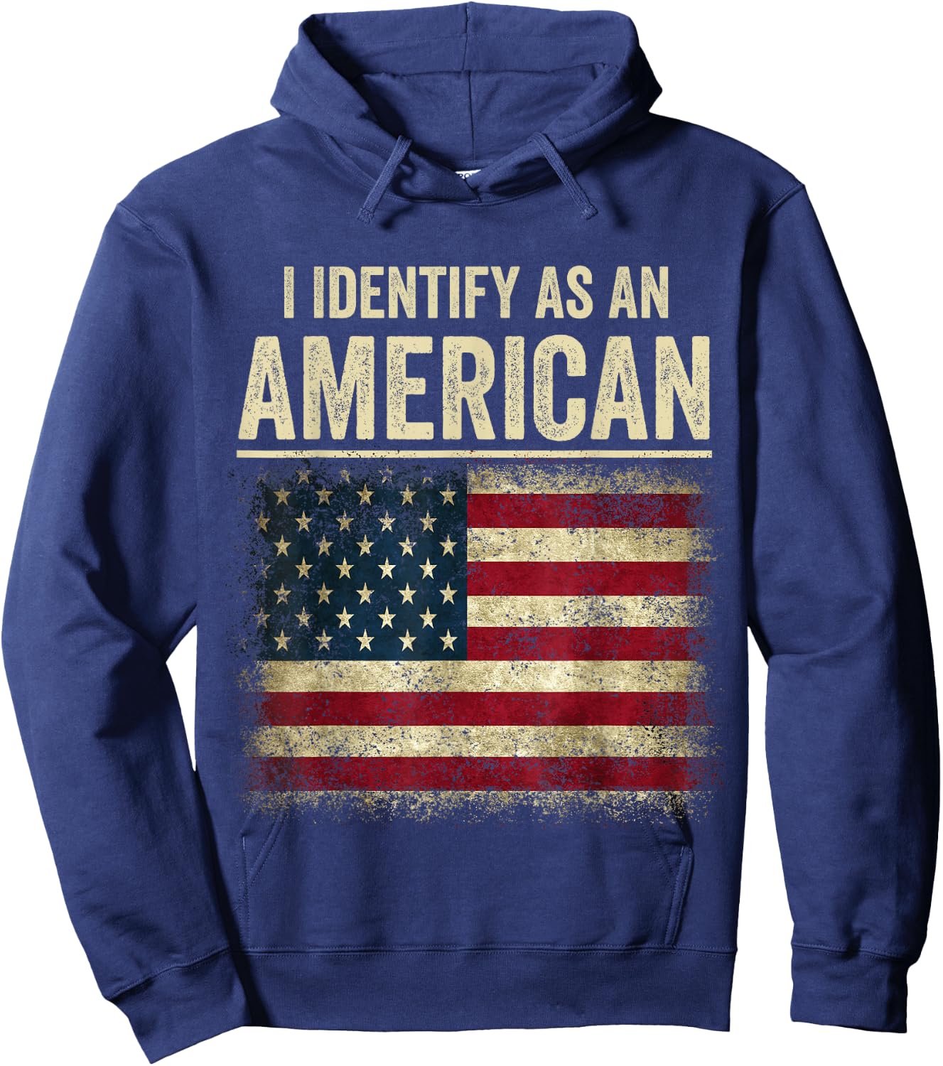 i Identify As An American Flag Hoodie - Hoodie | Navy