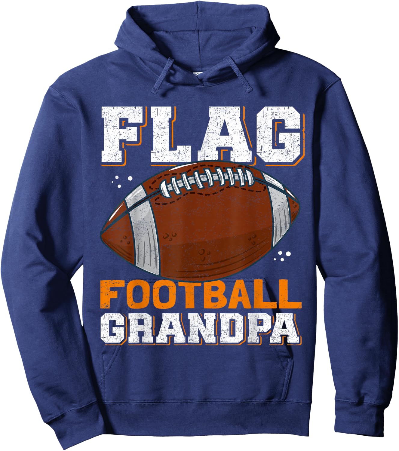 Flag Football Grandpa | Player Flag Football Hoodie - Hoodie | Navy