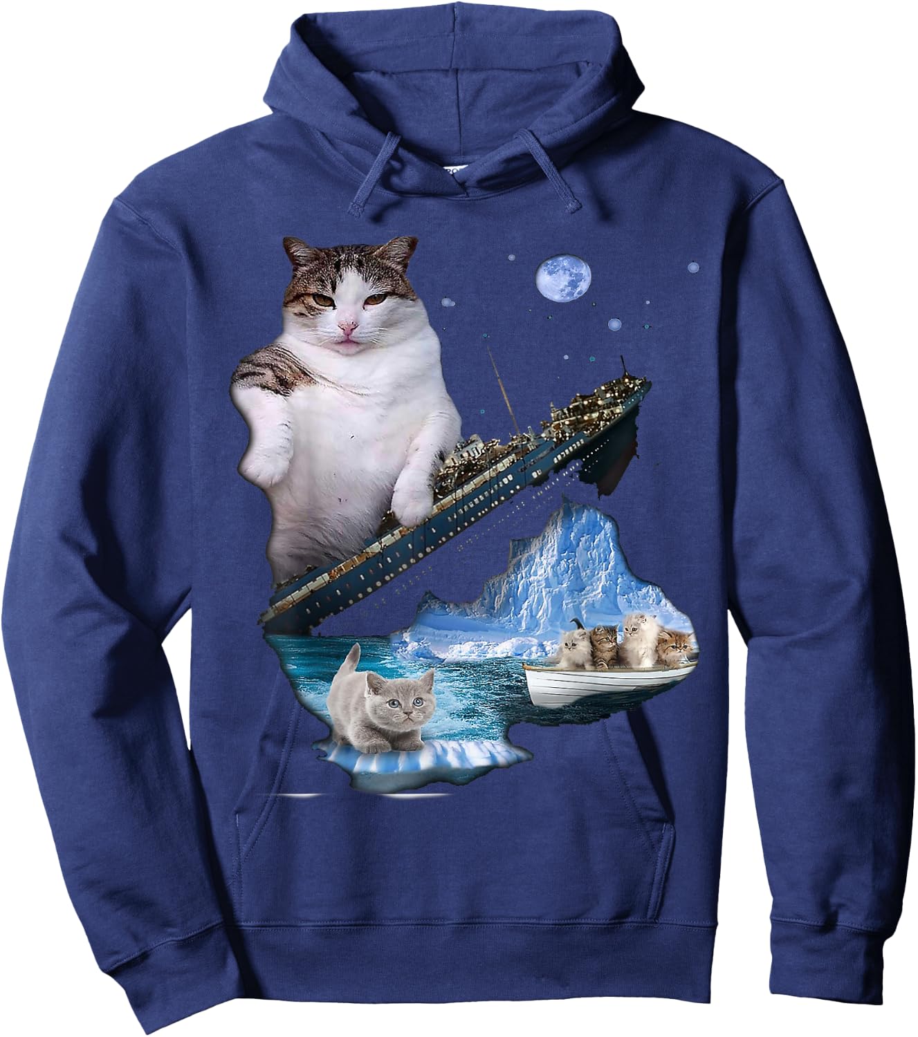 Titanic Cats Hoodie - Hoodie | Navy