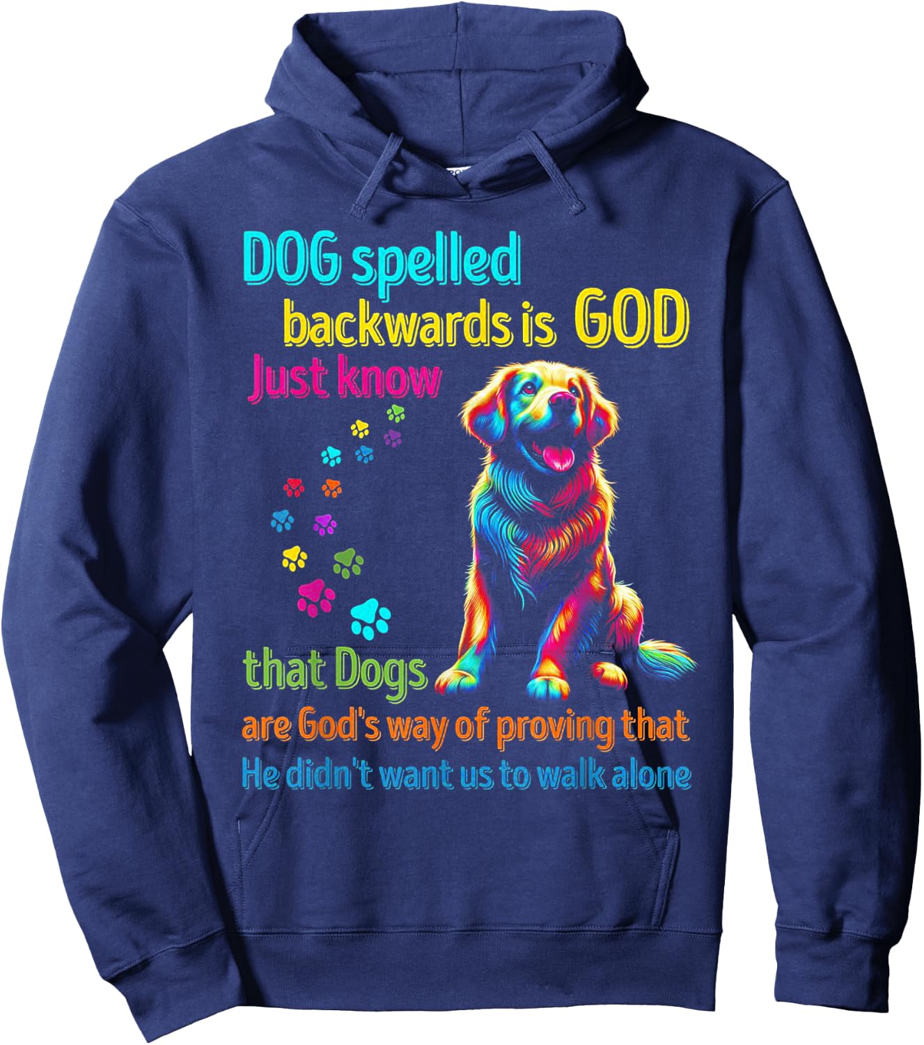 Dog Spelled Backwards Is God Hoodie - Hoodie | Navy