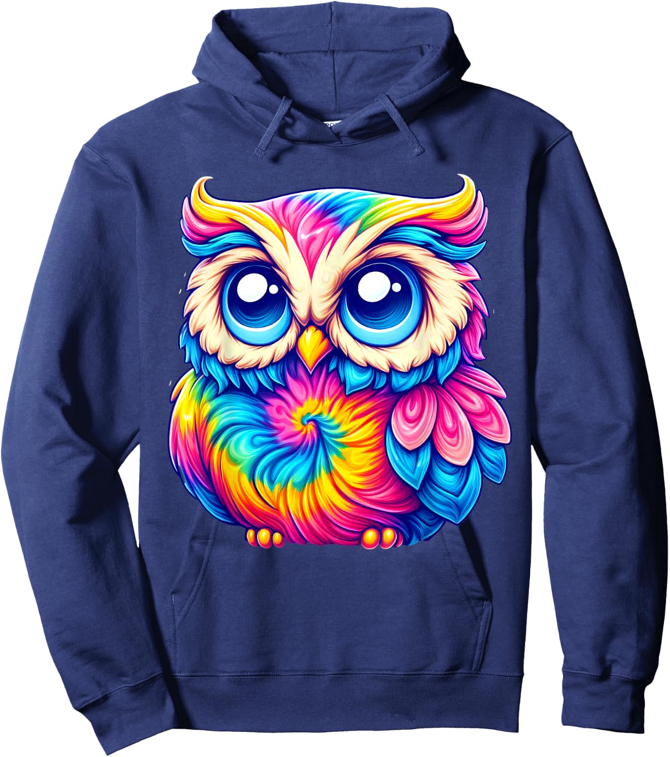 Tie Dye Owl Aesthetic Men Women Kids Hoodie - Hoodie | Navy
