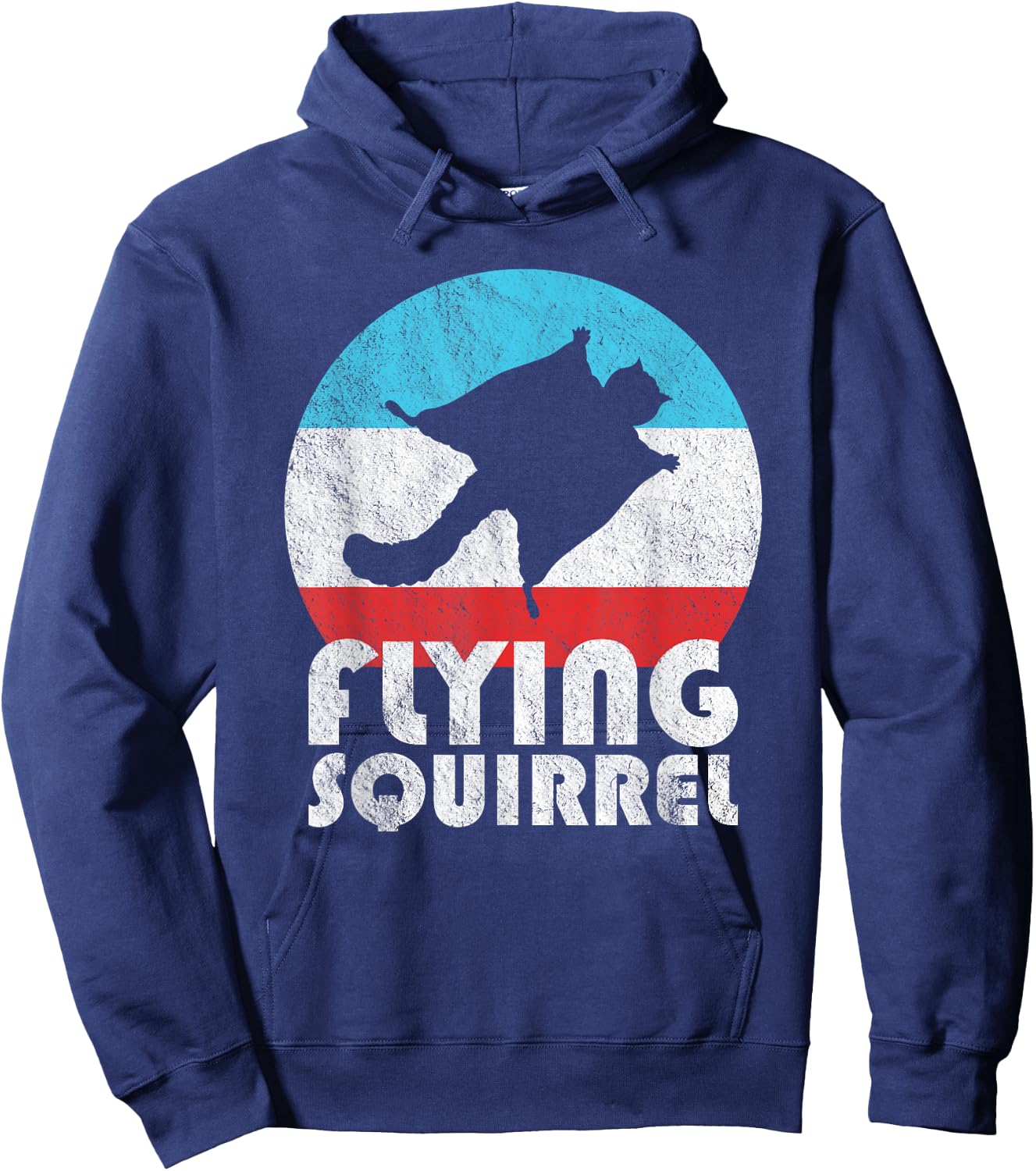 Flying Squirrel Vintage Retro Silhouette Gift Hoodie - Hoodie | Navy
