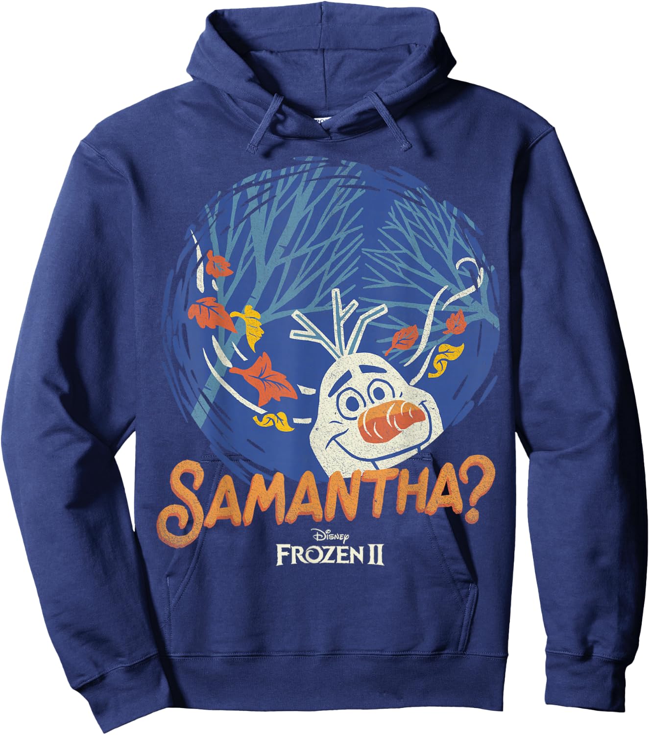 Disney Frozen 2 Olaf Samantha Circle Portrait Hoodie - Hoodie | Navy