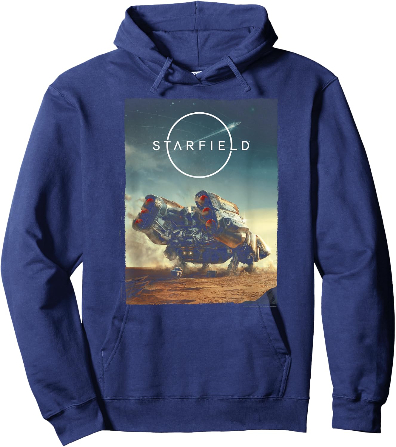 Starfield Spaceship Frontier Video Game Hoodie - Hoodie | Navy