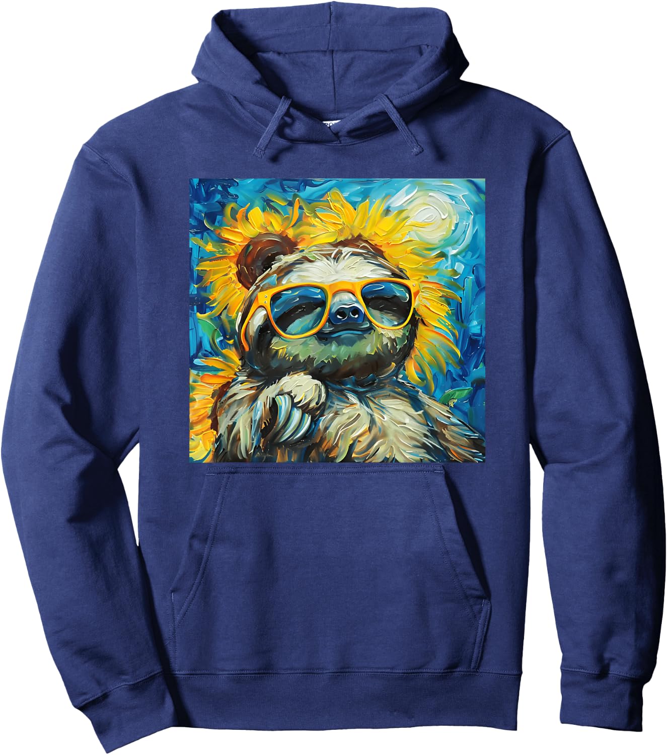 Funny sloth art Hoodie - Hoodie | Navy