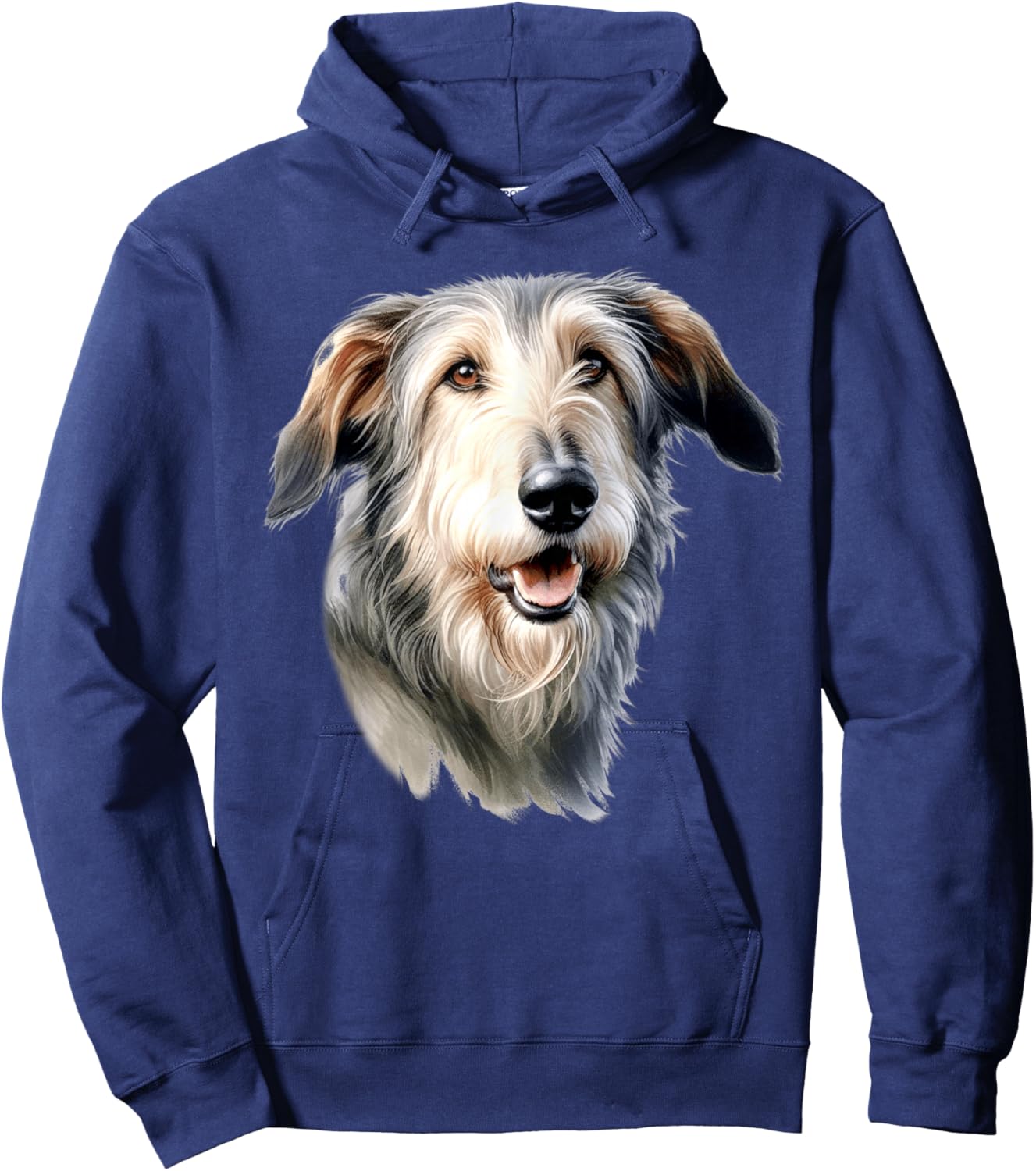 Irish Wolfhound Dog Portrait Hoodie - Hoodie | Navy