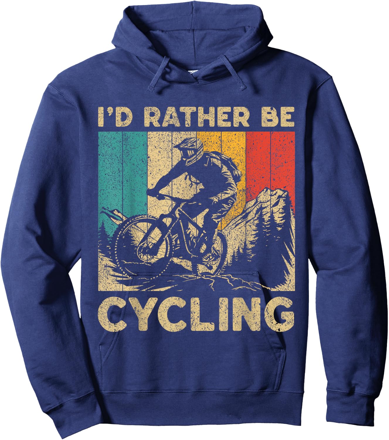 I'd Rather Be Cycling Bicycle Riding Cyclist Hoodie - Hoodie | Navy