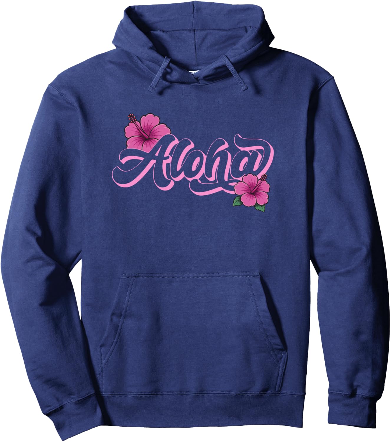 Hawaii Aloha Vacation Hibiscus Hoodie - Hoodie | Navy