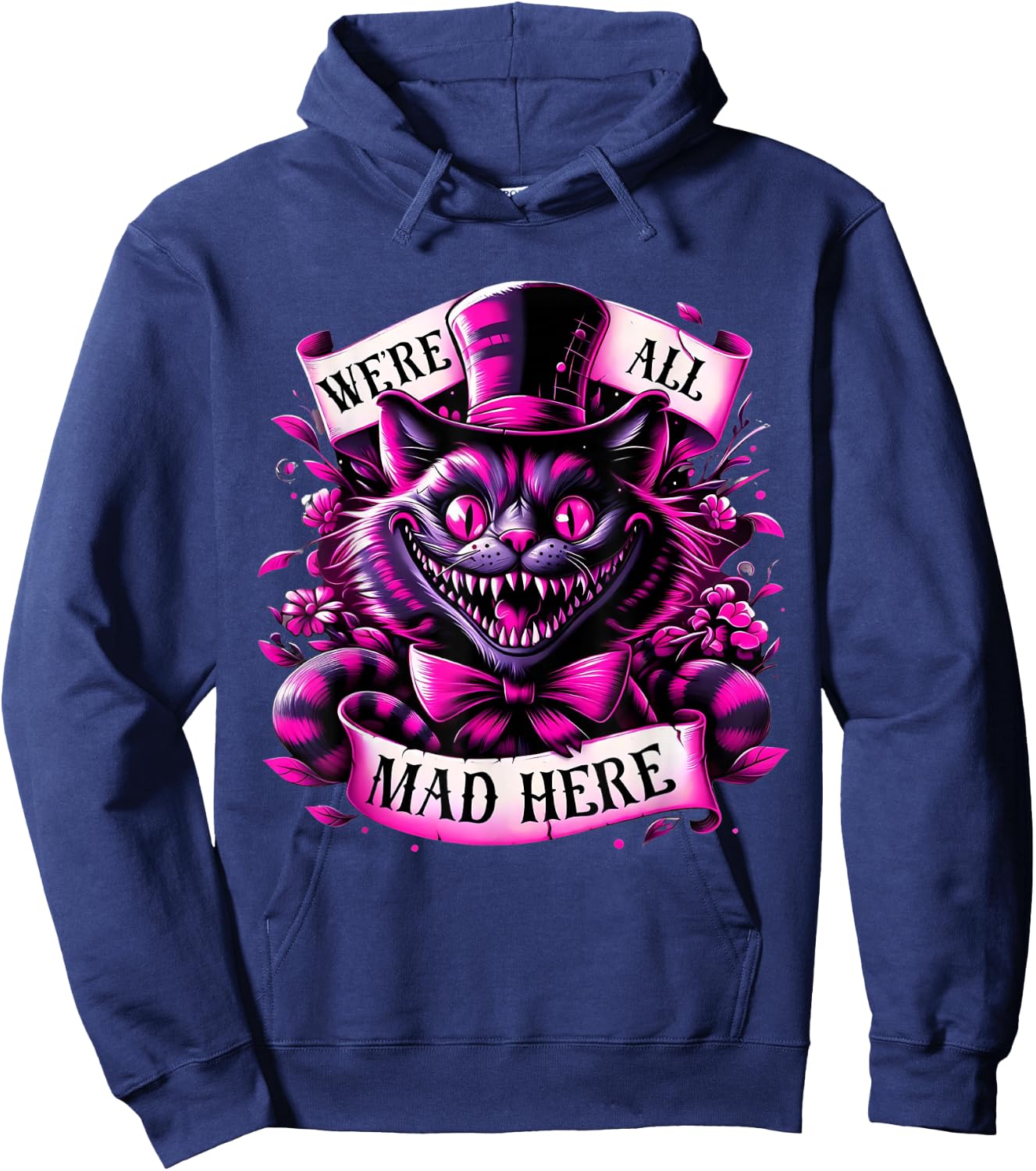 Cheshire Cat Alice in Wonderland Party Hoodie - Hoodie | Navy