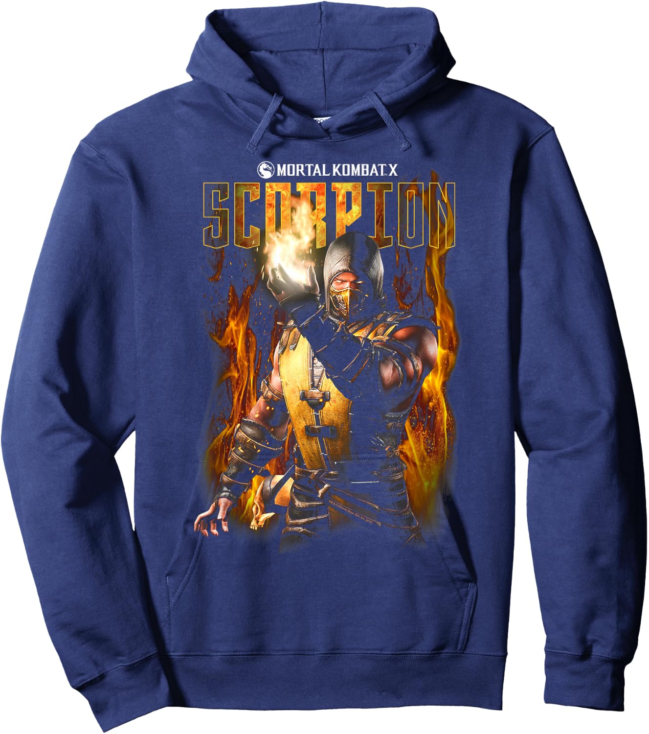 Mortal Kombat X Scorpion Flames Hoodie - Hoodie | Navy