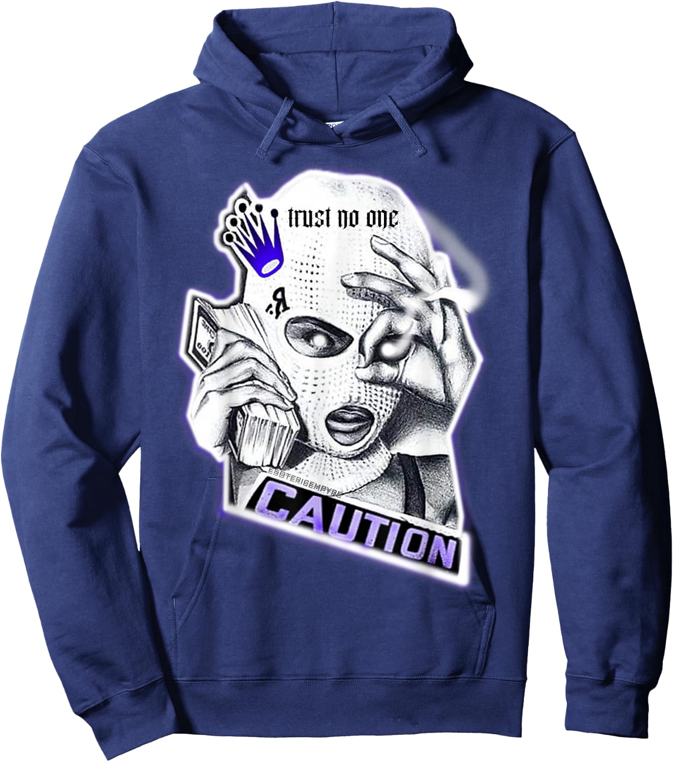 Gangster Girl Chicano Trust No One Hoodie - Hoodie | Navy