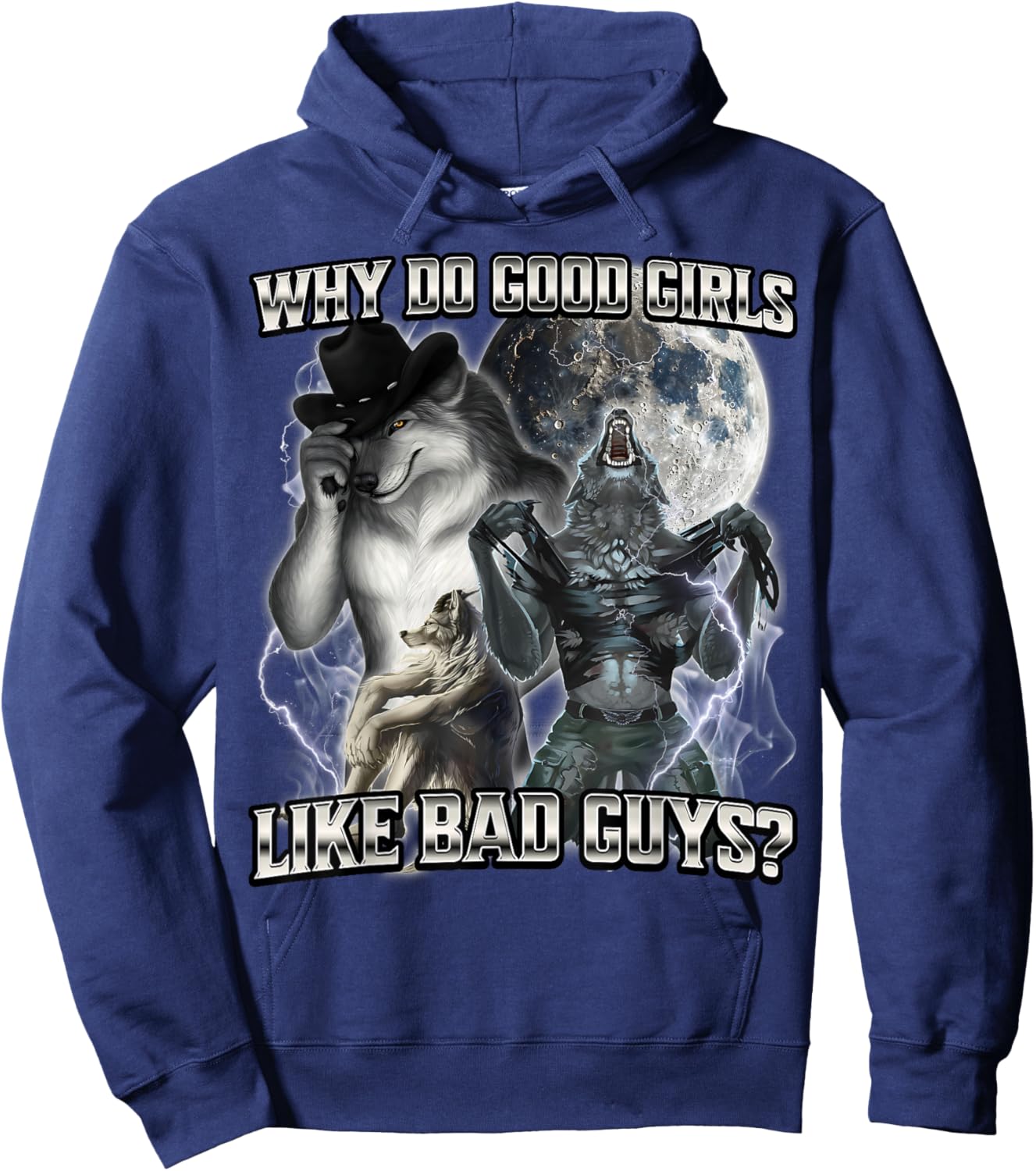 Why Do Good Girls Like Bad Guys Hoodie - Hoodie | Navy
