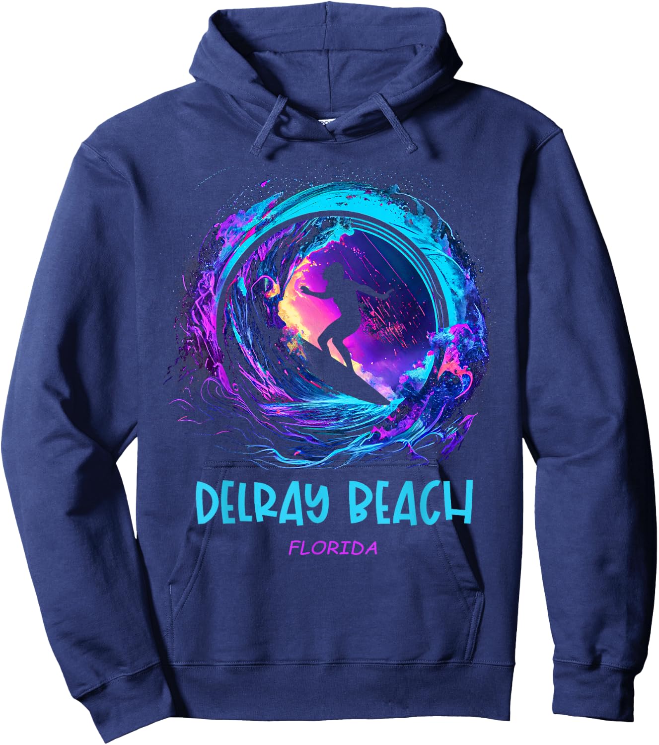Delray Beach Florida Women Kids Hoodie - Hoodie | Navy