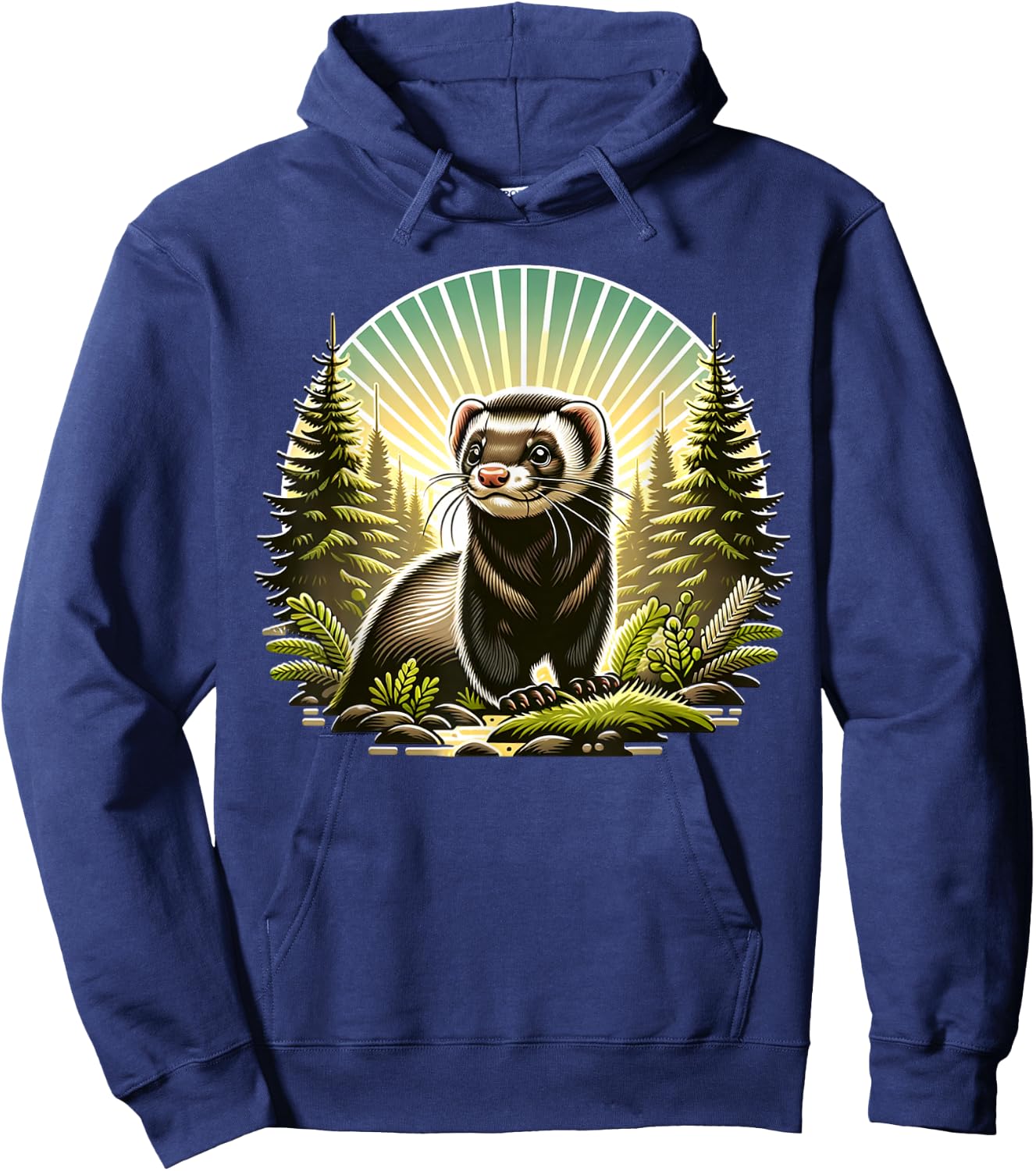 Black Footed Ferret Iltis Black Fussiltis Hoodie - Hoodie | Navy