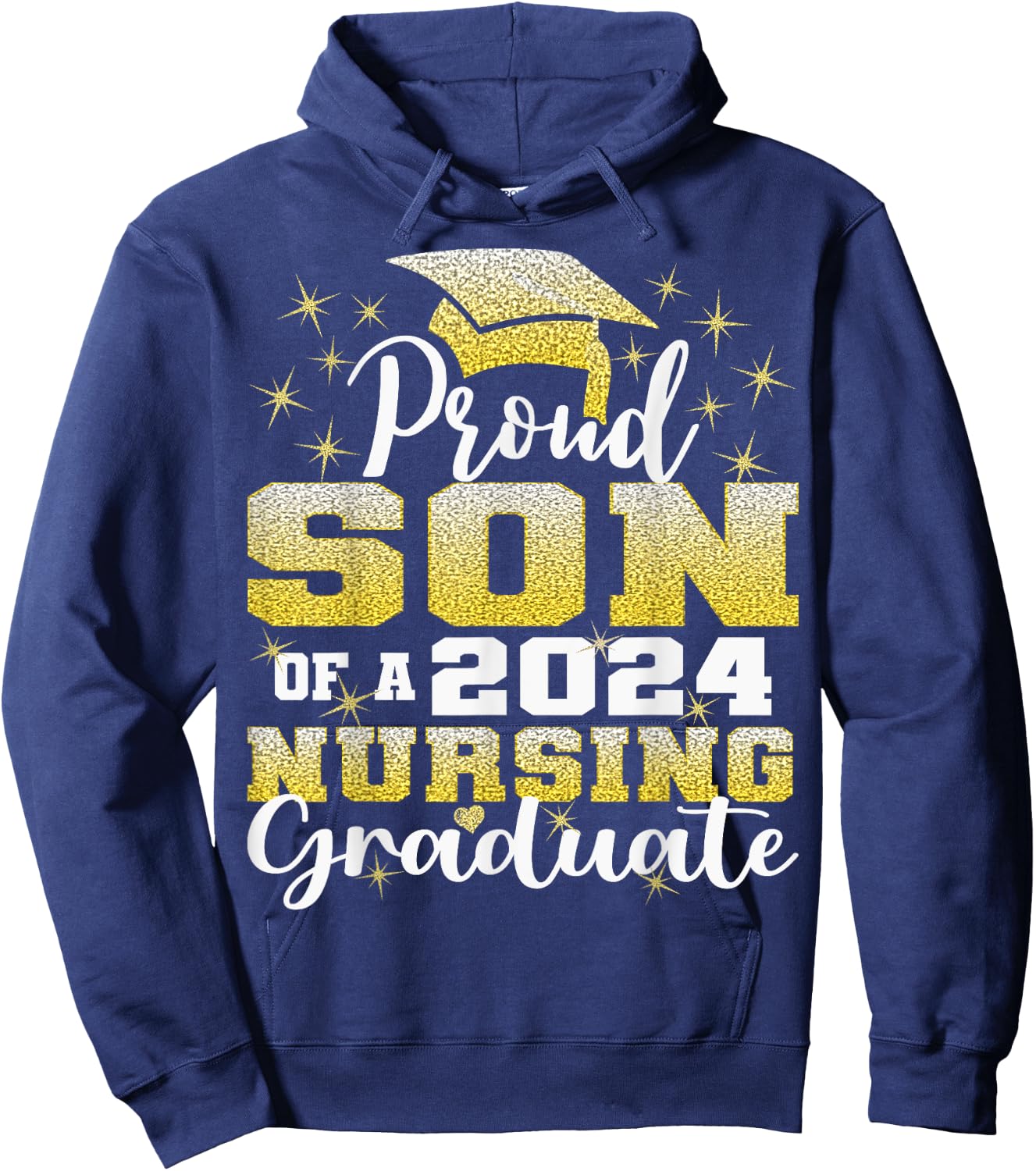 Proud Son Class Of 2024 Nursing Graduate Nurse Hoodie - Hoodie | Navy