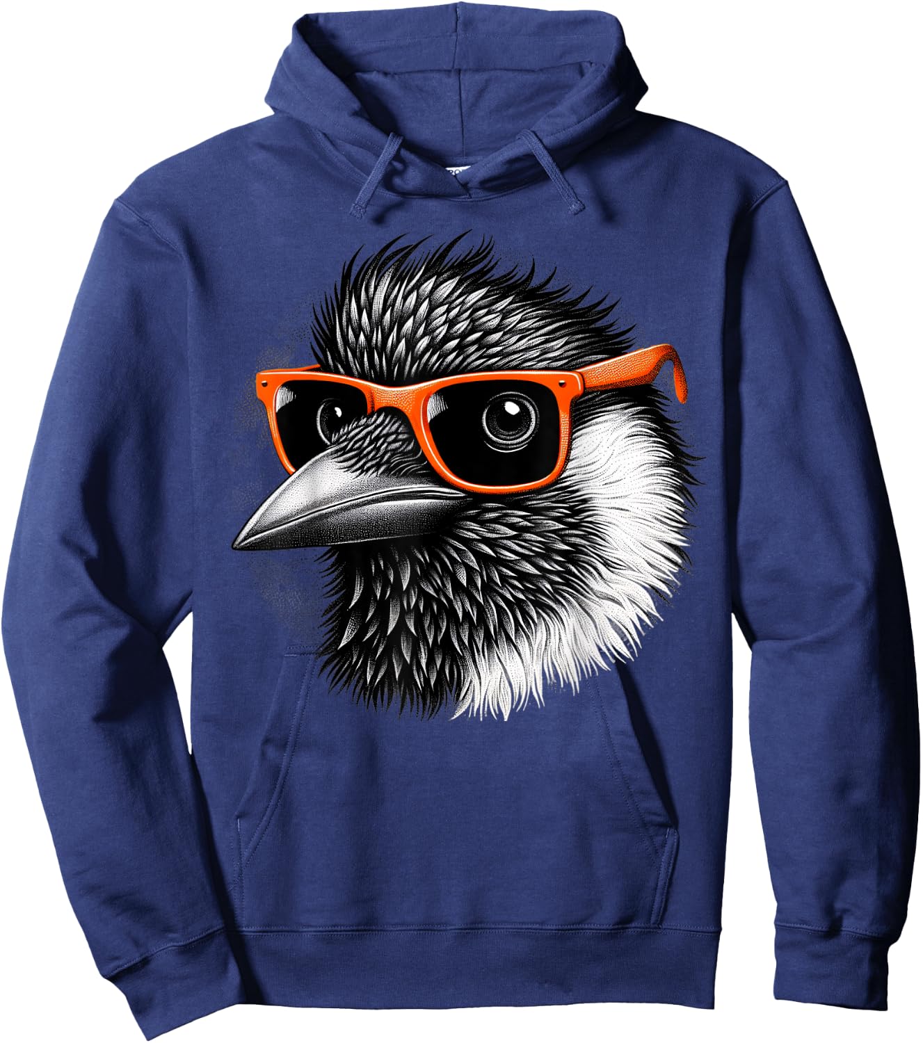 Cool Oriole Bird Wearing Sunglasses Graphic Art Hoodie - Hoodie | Navy
