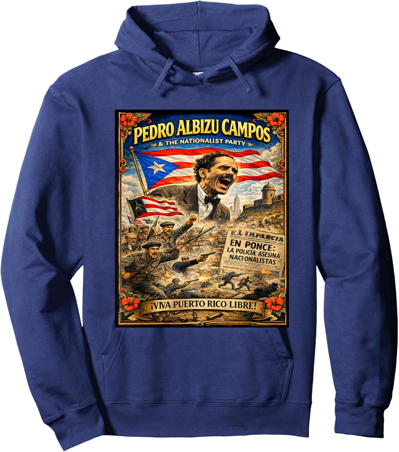 Revolucion Puerto Rico Hoodie - Hoodie | Navy